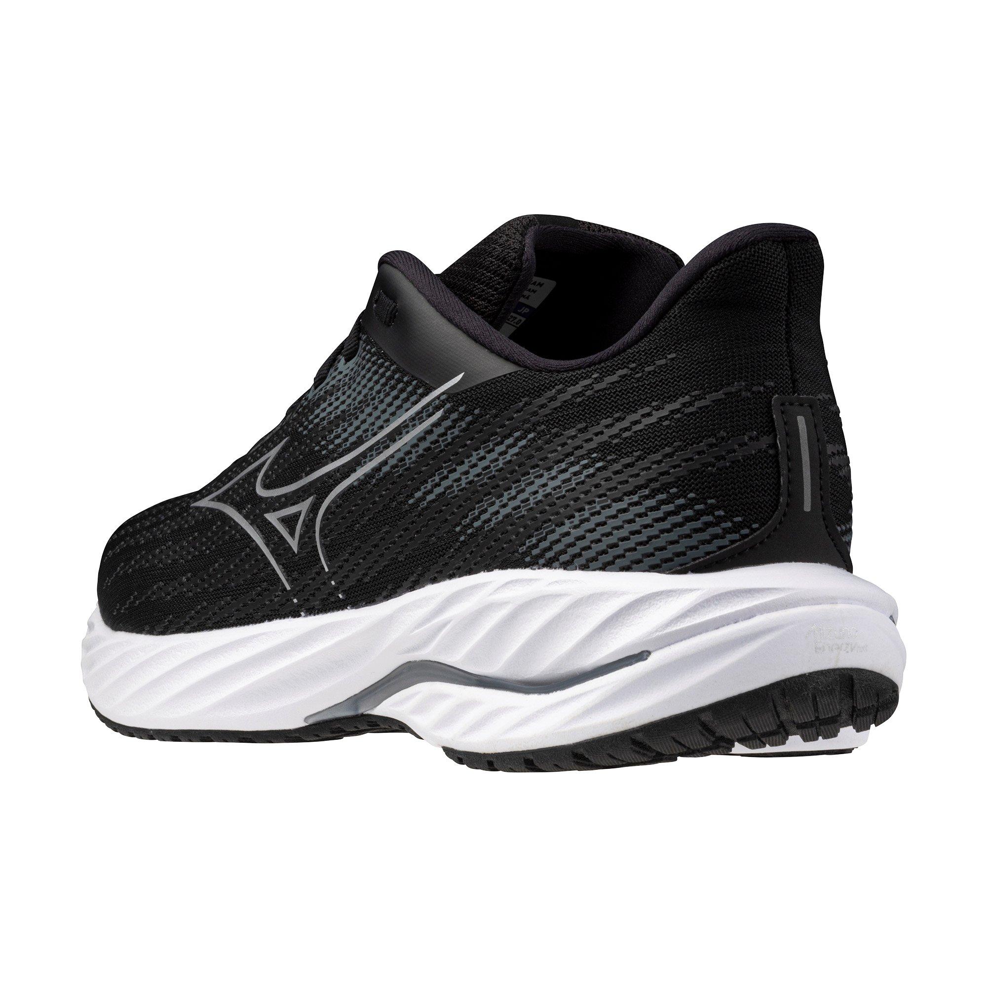 Mizuno Wave Inspire 21 2E "Black/Silver" Men's Wide Running Shoe - BLACK/SILVER Thumbnail View 4