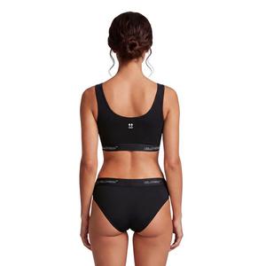 L/AB c/o Off-White Women&rsquo;s Horizontal Waistband Thick Strap Scoop Bra - Black - BLACK