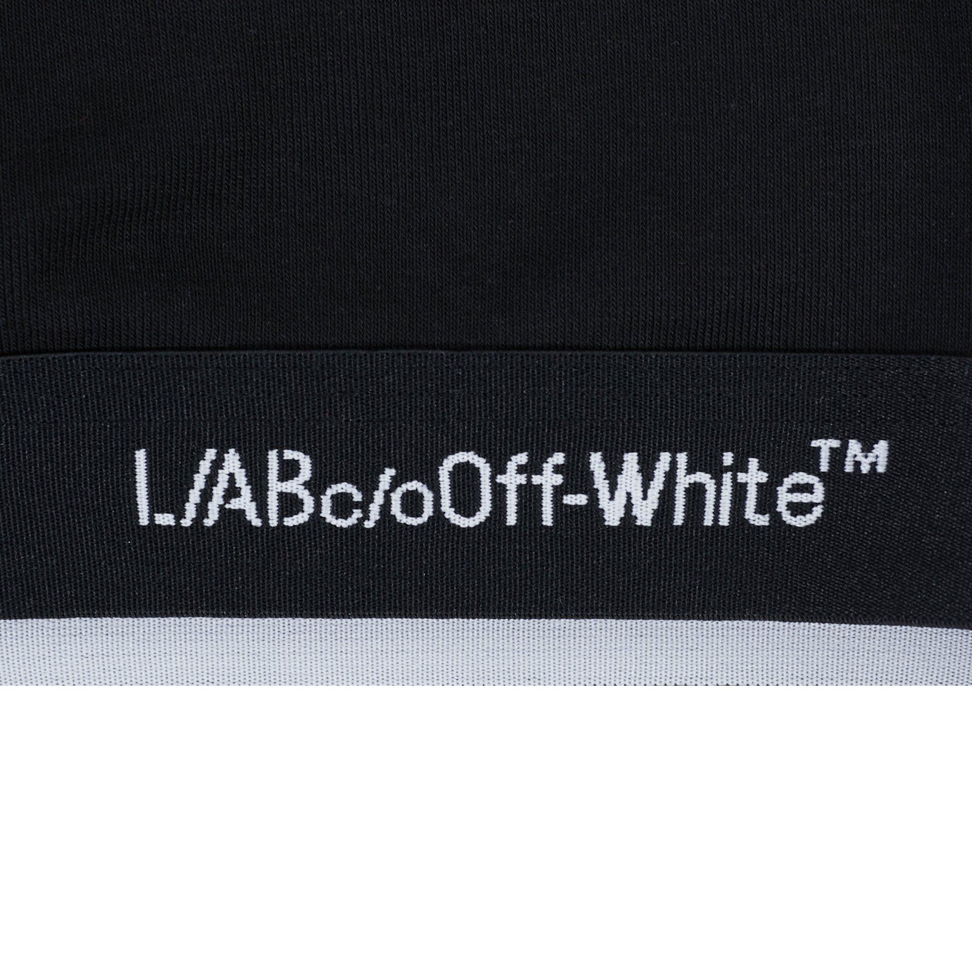 L/AB c/o Off-White Women&rsquo;s Horizontal Waistband Thick Strap Scoop Bra - Black - BLACK