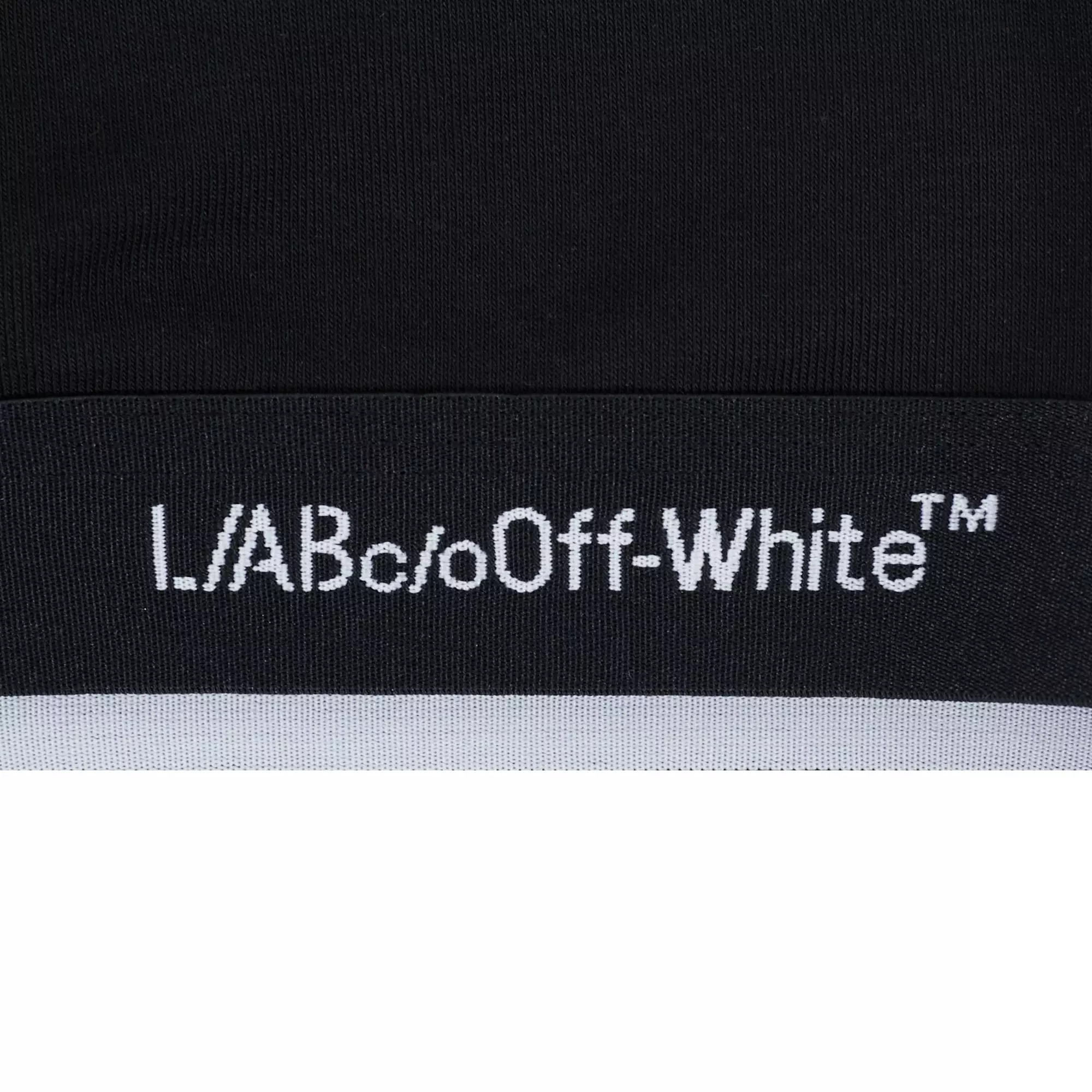 L/AB c/o Off-White Women&rsquo;s Horizontal Waistband Thick Strap Scoop Bra - Black - BLACK