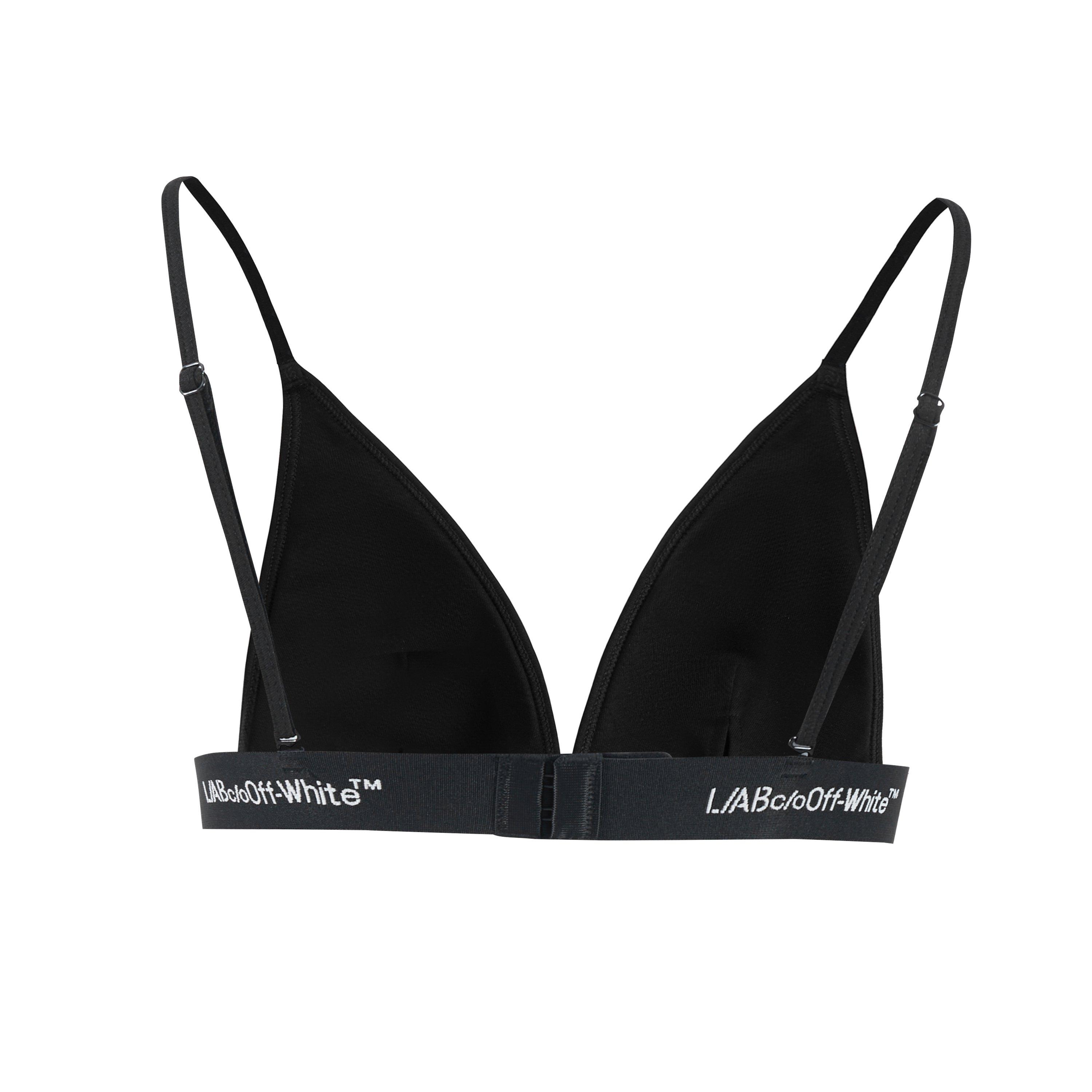 L/AB c/o Off-White Women&rsquo;s Thin Strap Triangle Bra - Black - BLACK
