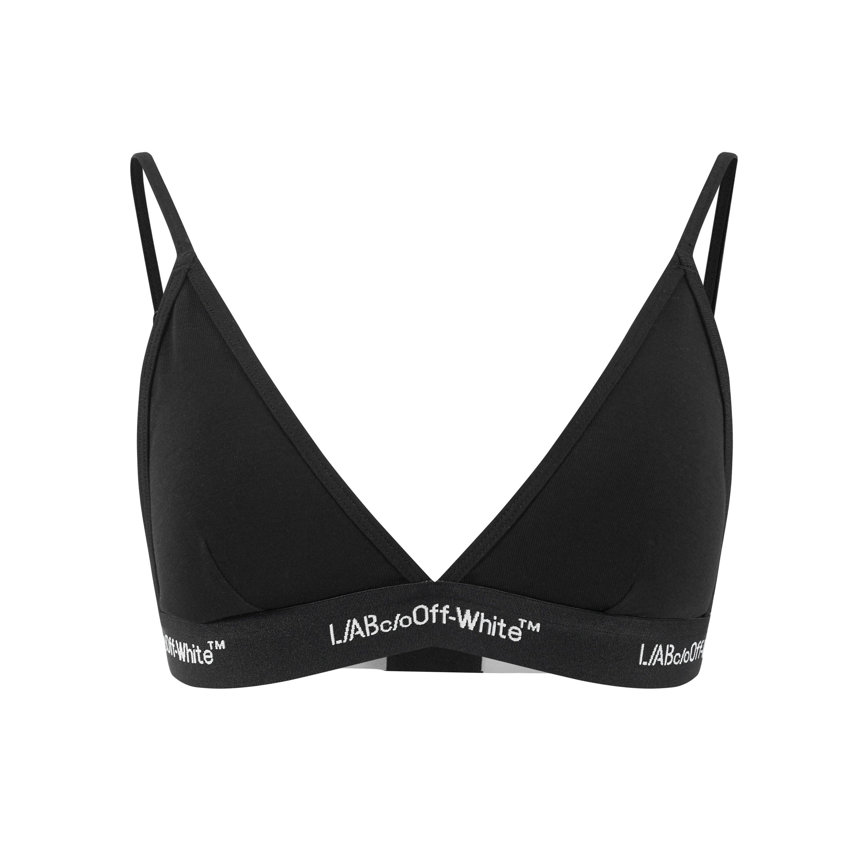 L/AB c/o Off-White Women&rsquo;s Thin Strap Triangle Bra - Black - BLACK