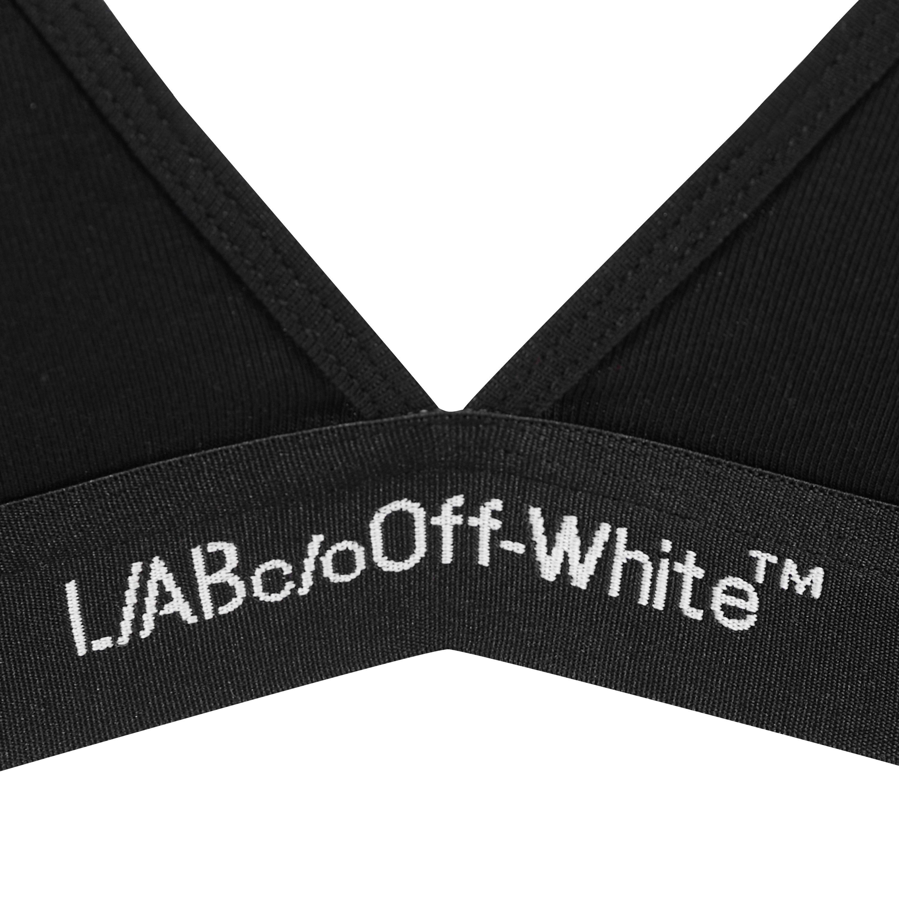 L/AB c/o Off-White Women&rsquo;s Thin Strap Triangle Bra - Black - BLACK