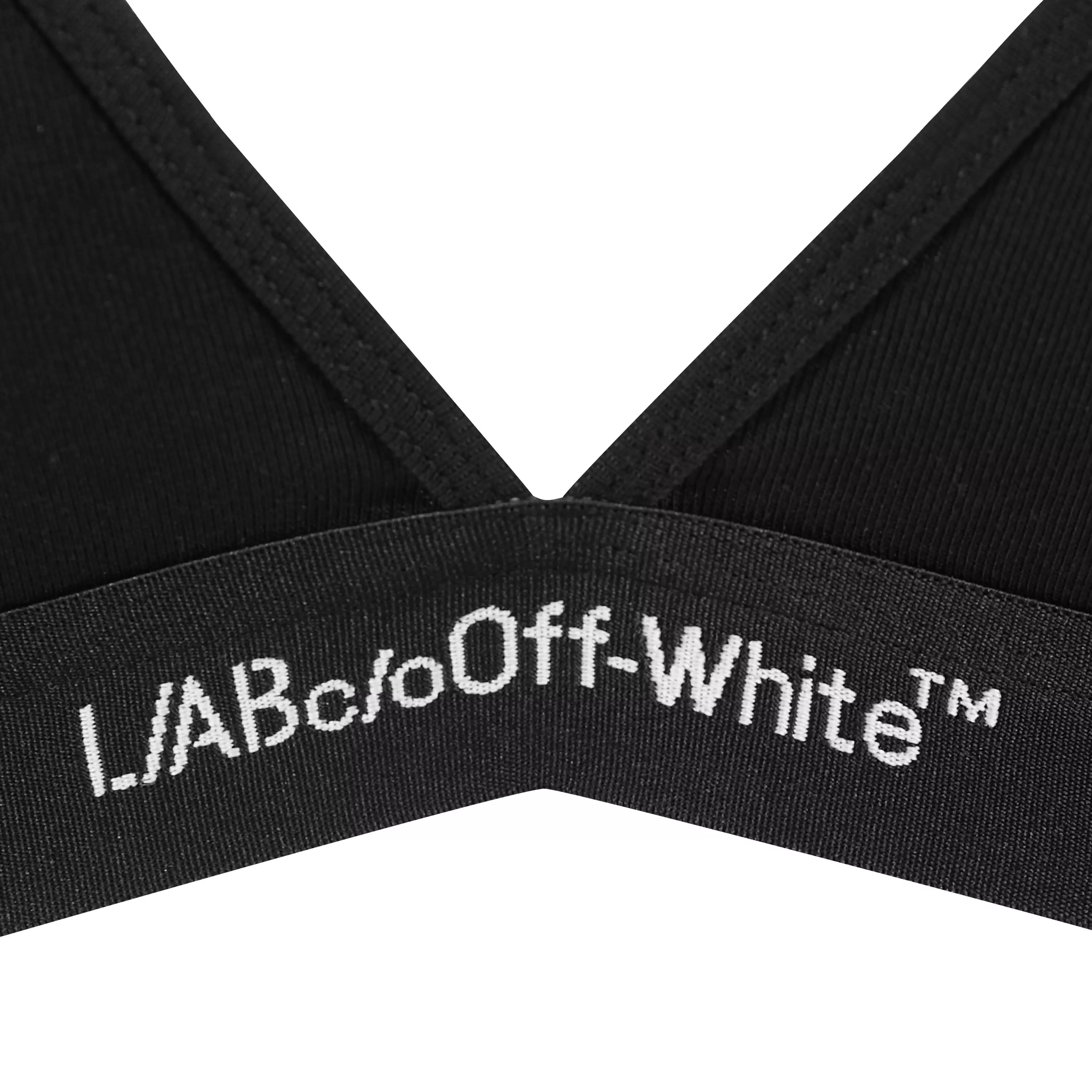 L/AB c/o Off-White Women&rsquo;s Thin Strap Triangle Bra - Black - BLACK