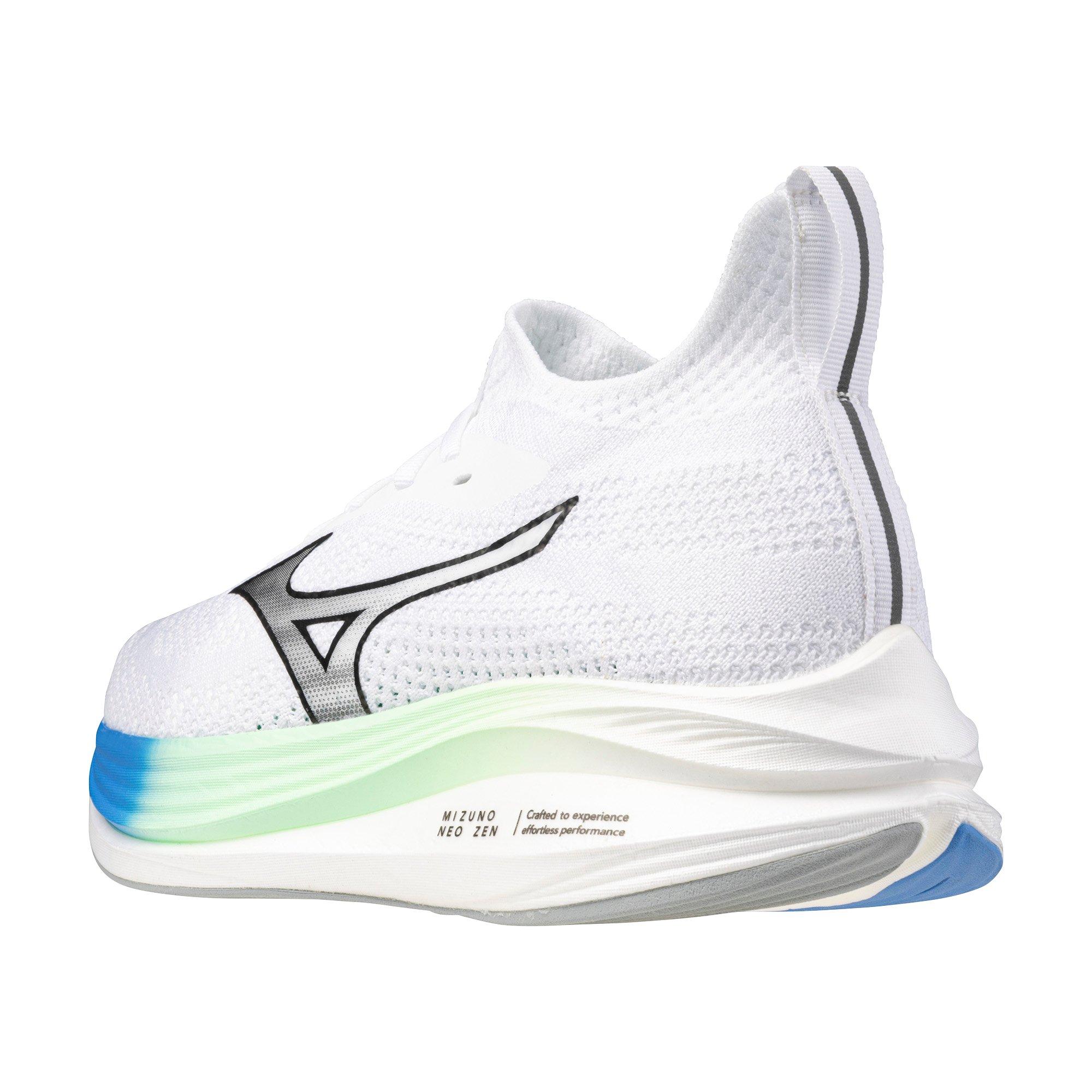 Mizuno Neo Zen "White/Frontier Blue" Men's Running Shoe - WHITE/BLUE Thumbnail View 4