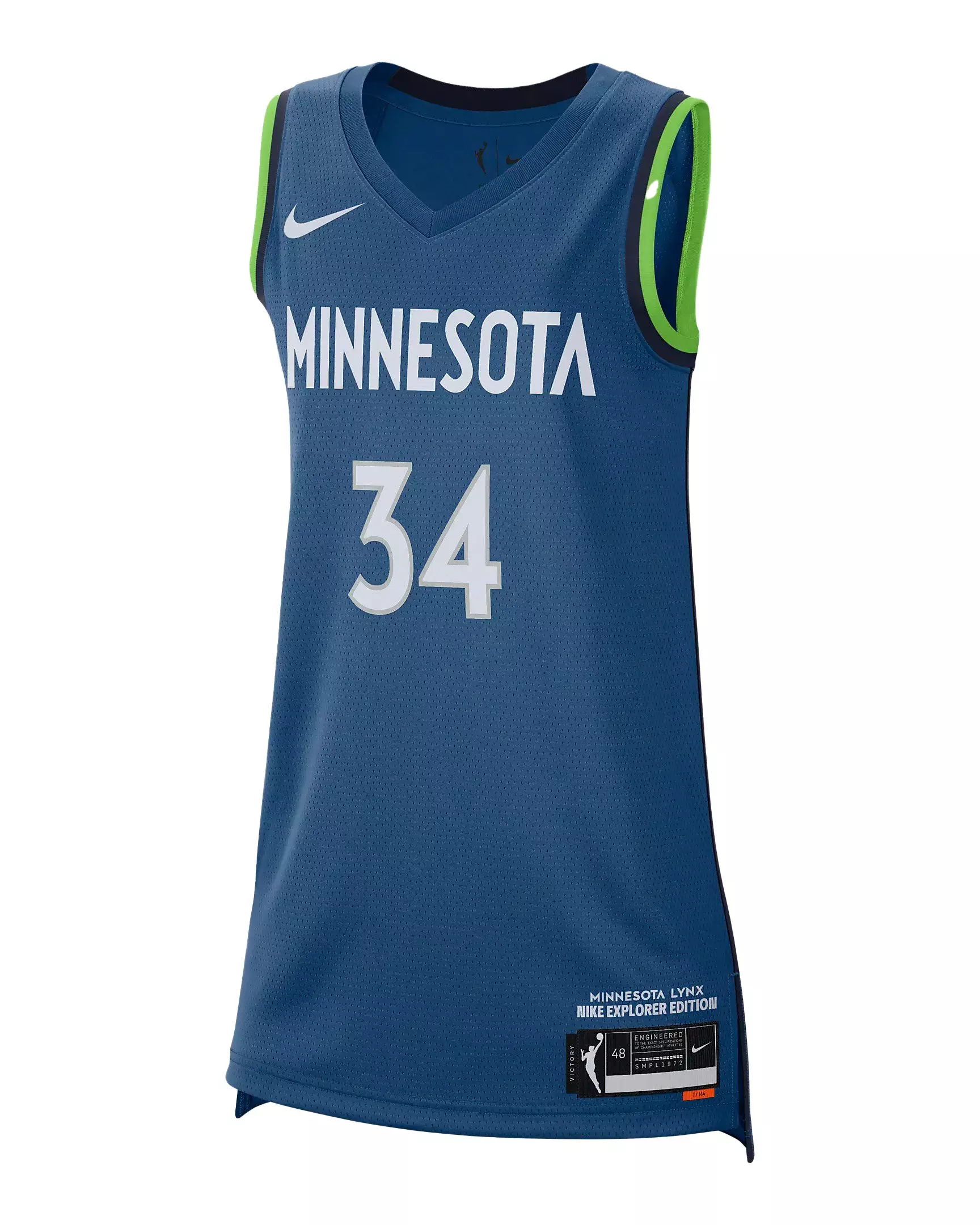 Nike Women's WNBA Sylvia Fowles Lynx Explorer Edition Victory Jersey-Blue - GREEN