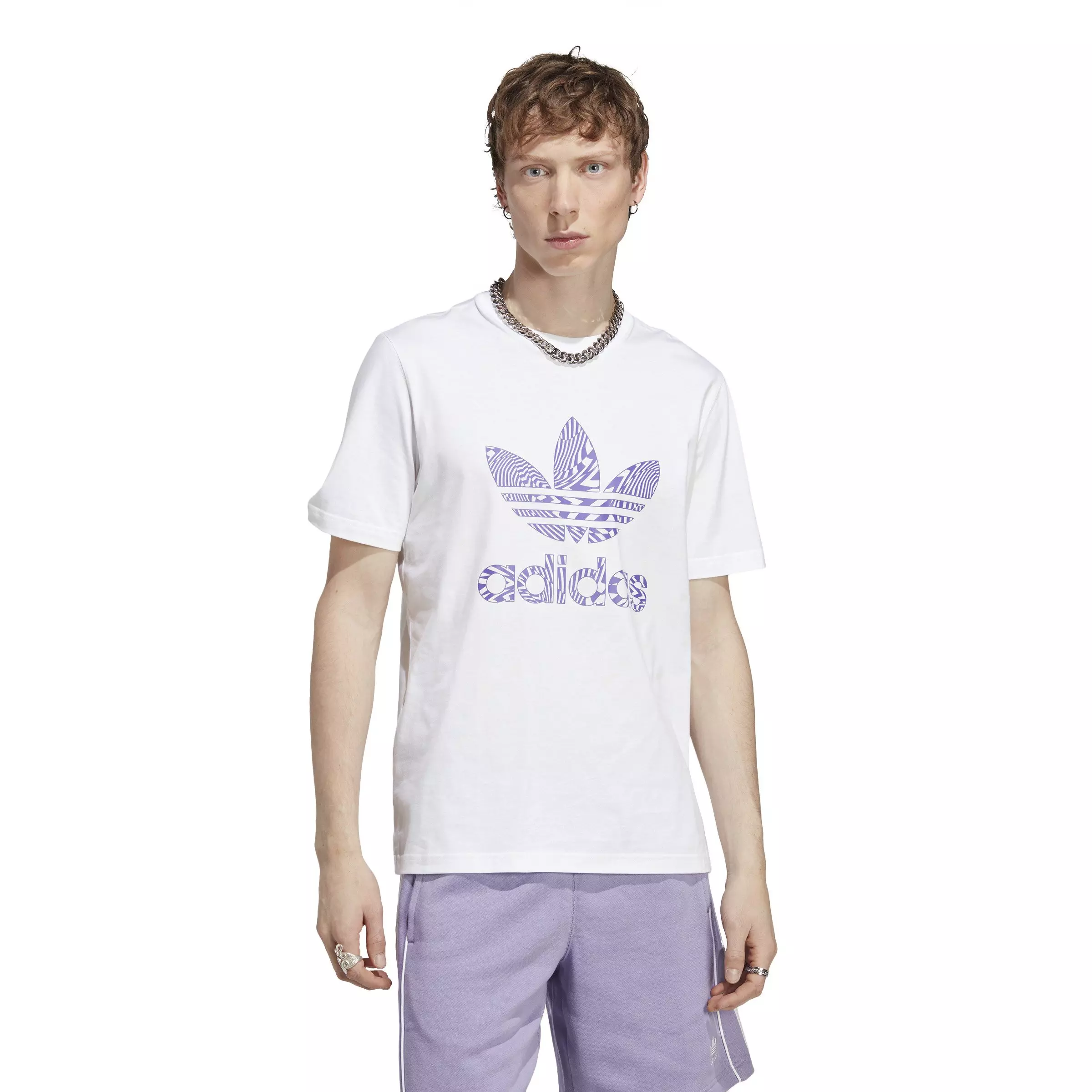 adidas Men's Rekive Graphic Tee- White - WHITE