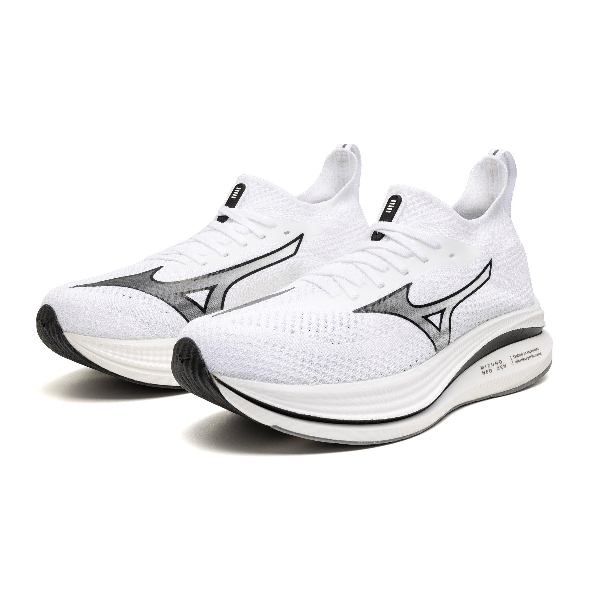 Mizuno Neo Zen "White/Black" Men's Running Shoe - WHITE/BLACK Thumbnail View 5