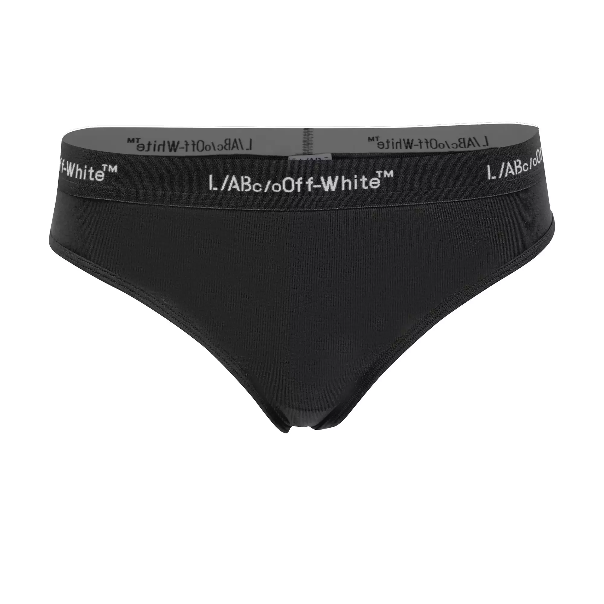 L/AB c/o Off-White Women&rsquo;s Horizontal Waistband Thong - Black - BLACK