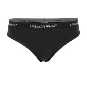 L/AB c/o Off-White Women&rsquo;s Horizontal Waistband Thong - Black - BLACK