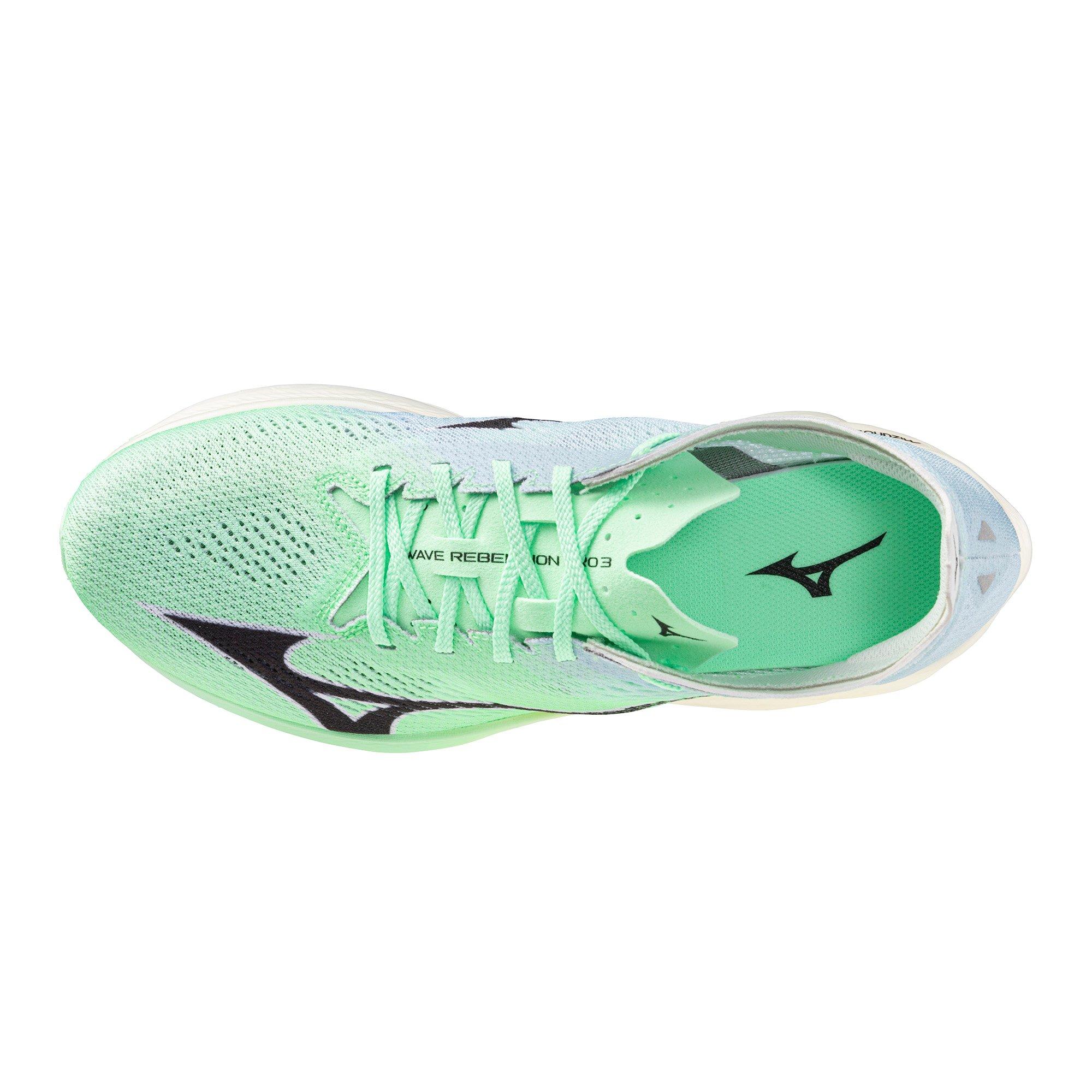 Mizuno Wave Rebellion Pro 3 "Neo Mint/Black" Unisex Running Shoe - MINT/BLACK Thumbnail View 6