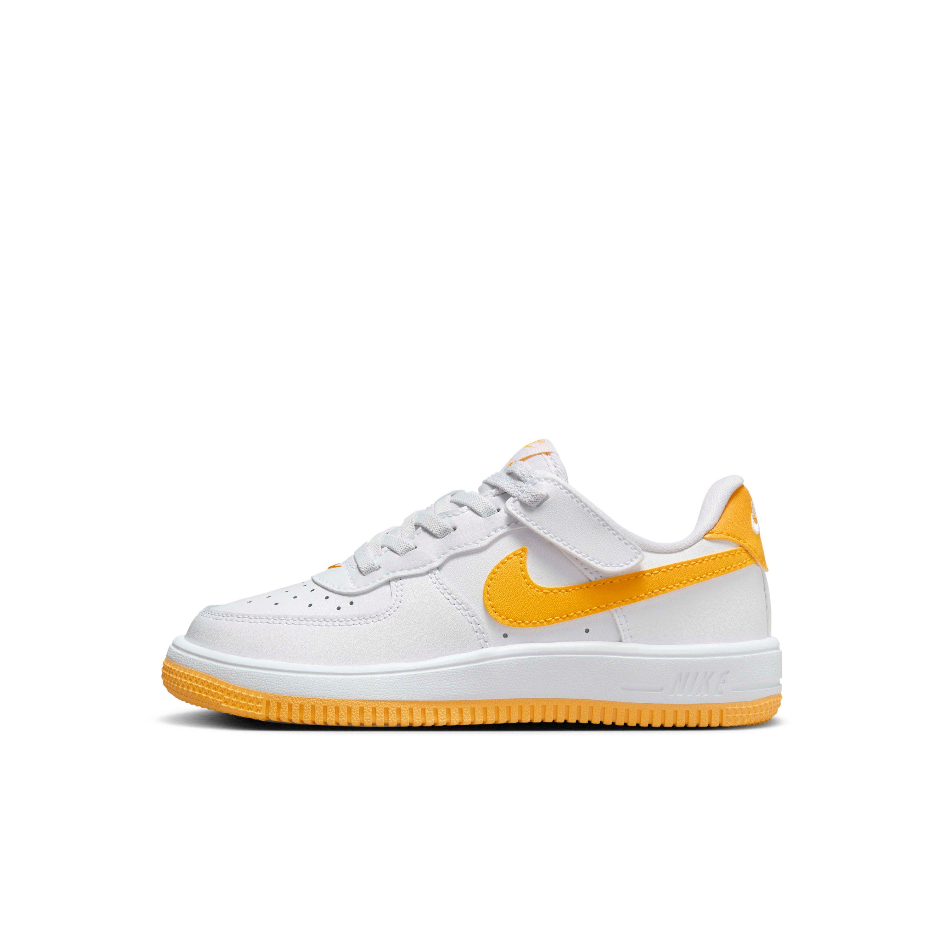 Nike Force 1 Low EasyOn Preschool Boys' "White/White/University Gold" Shoe