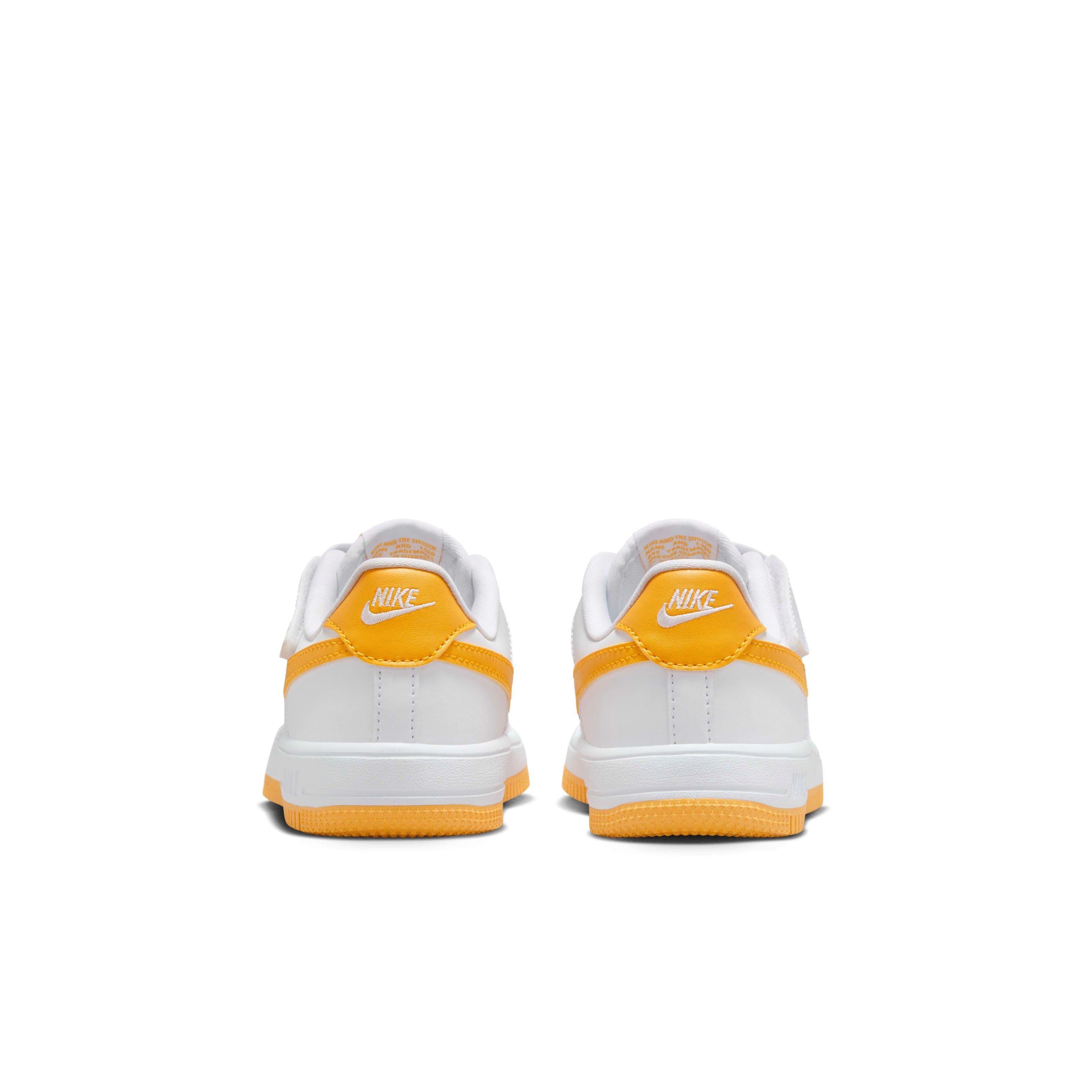 Nike Force 1 Low EasyOn Preschool Boys' "White/White/University Gold" Shoe