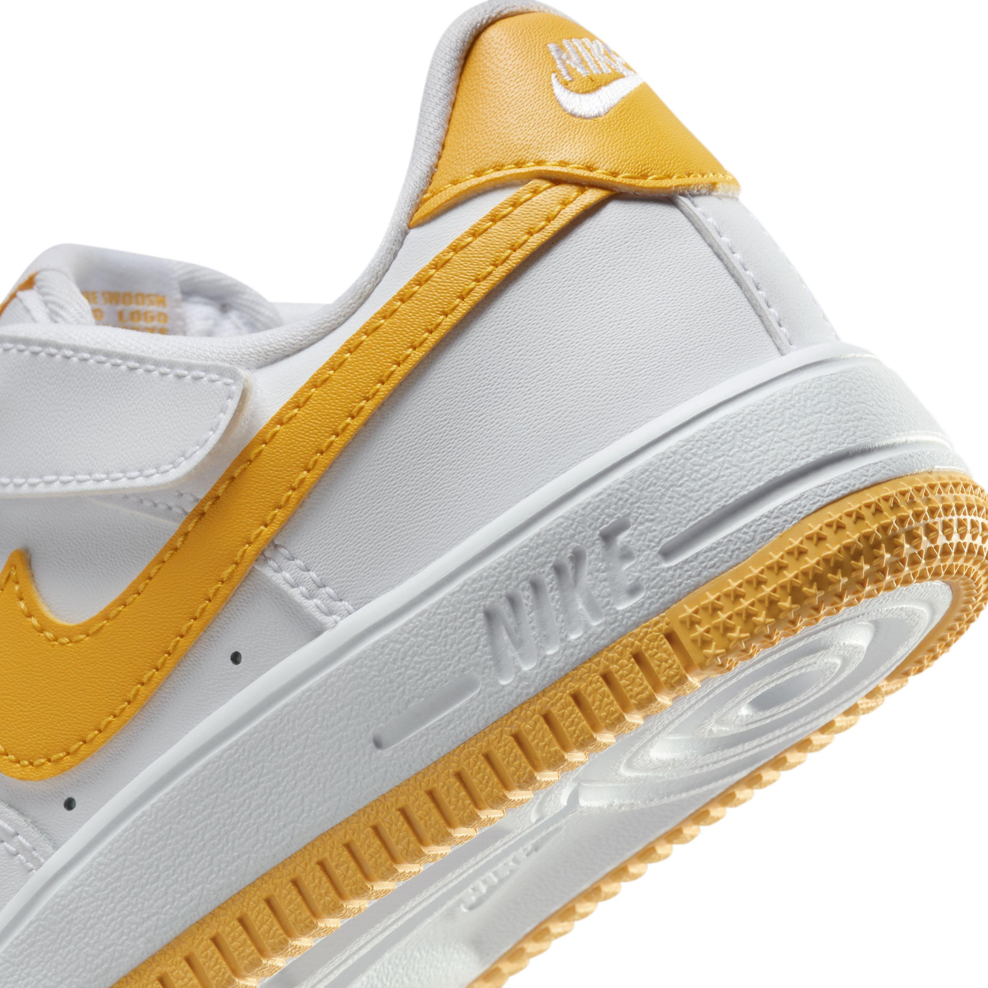 Nike Force 1 Low EasyOn Preschool Boys' "White/White/University Gold" Shoe