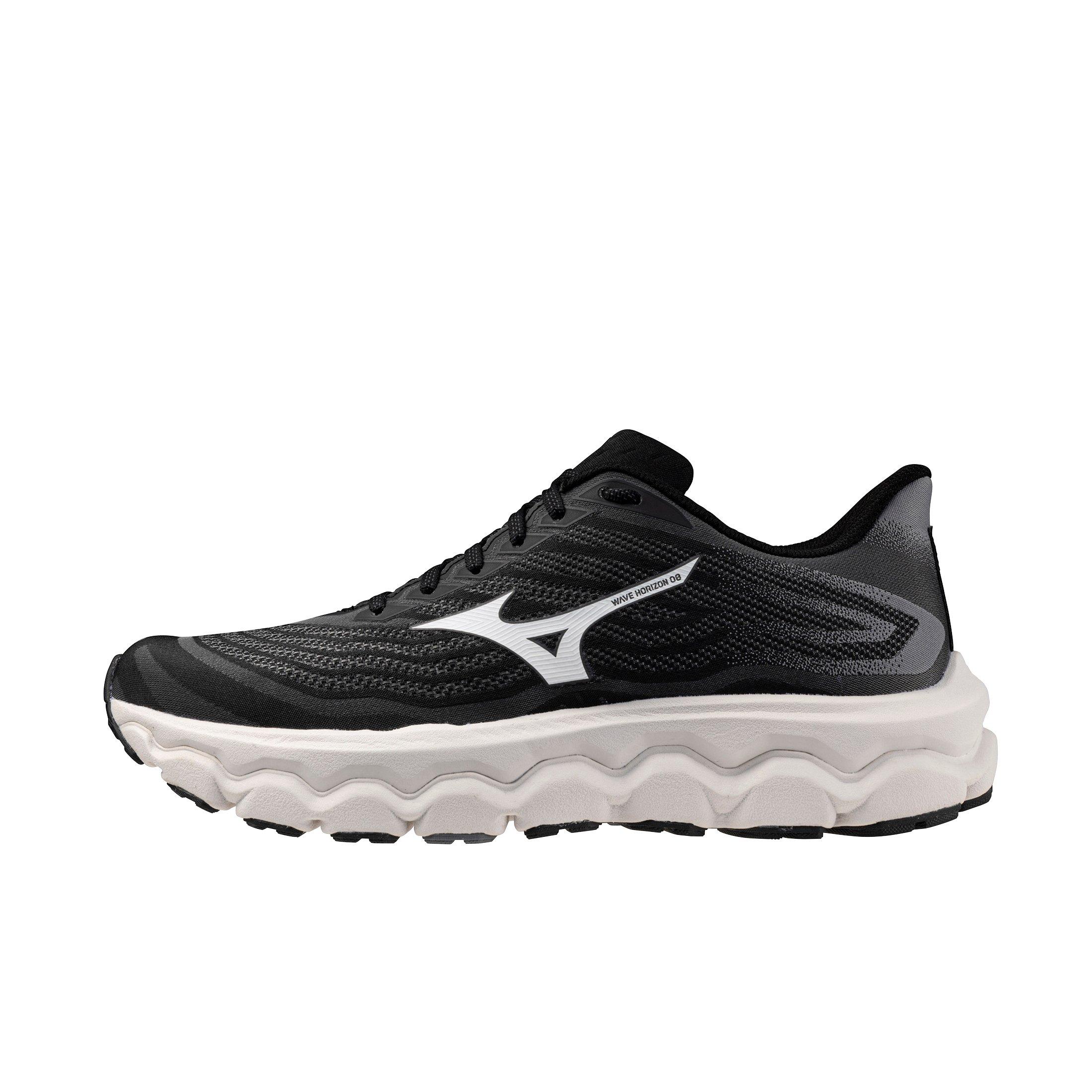 Mizuno Wave Horizon 8 "Black/White" Men's Running Shoe - BLACK/WHITE Thumbnail View 2