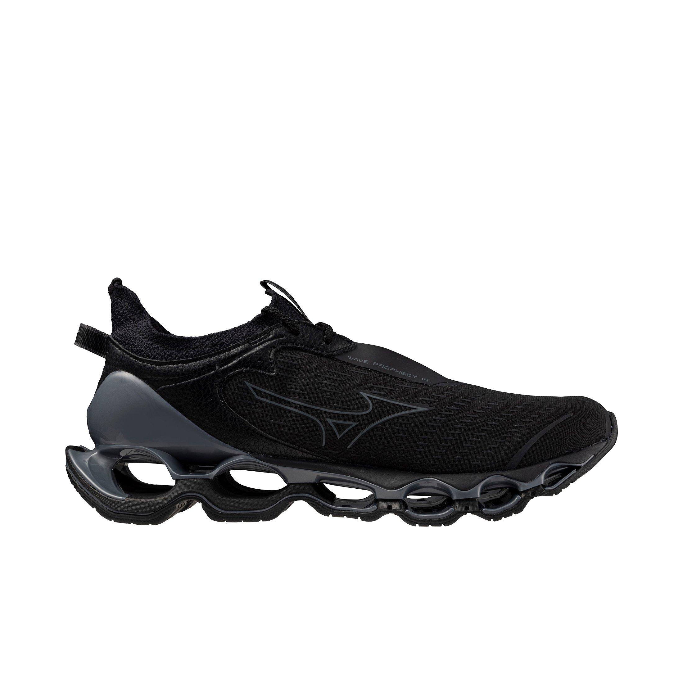 Mizuno Wave Prophecy 14 "Black/Dark Shadow" Men's Running Shoe - BLACK/DK SHADOW Thumbnail View 1