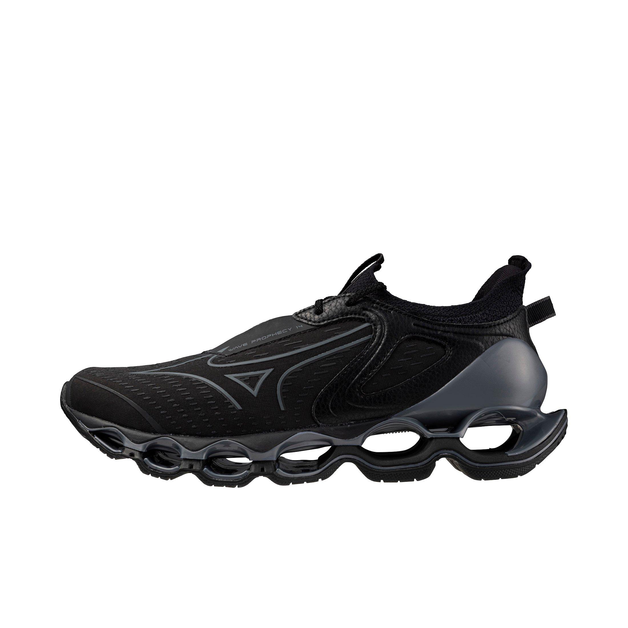 Mizuno Wave Prophecy 14 "Black/Dark Shadow" Men's Running Shoe - BLACK/DK SHADOW Thumbnail View 2