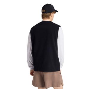 adidas Men's City Tech 3 Stripes High Pile Fleece Vest - Black - BLACK