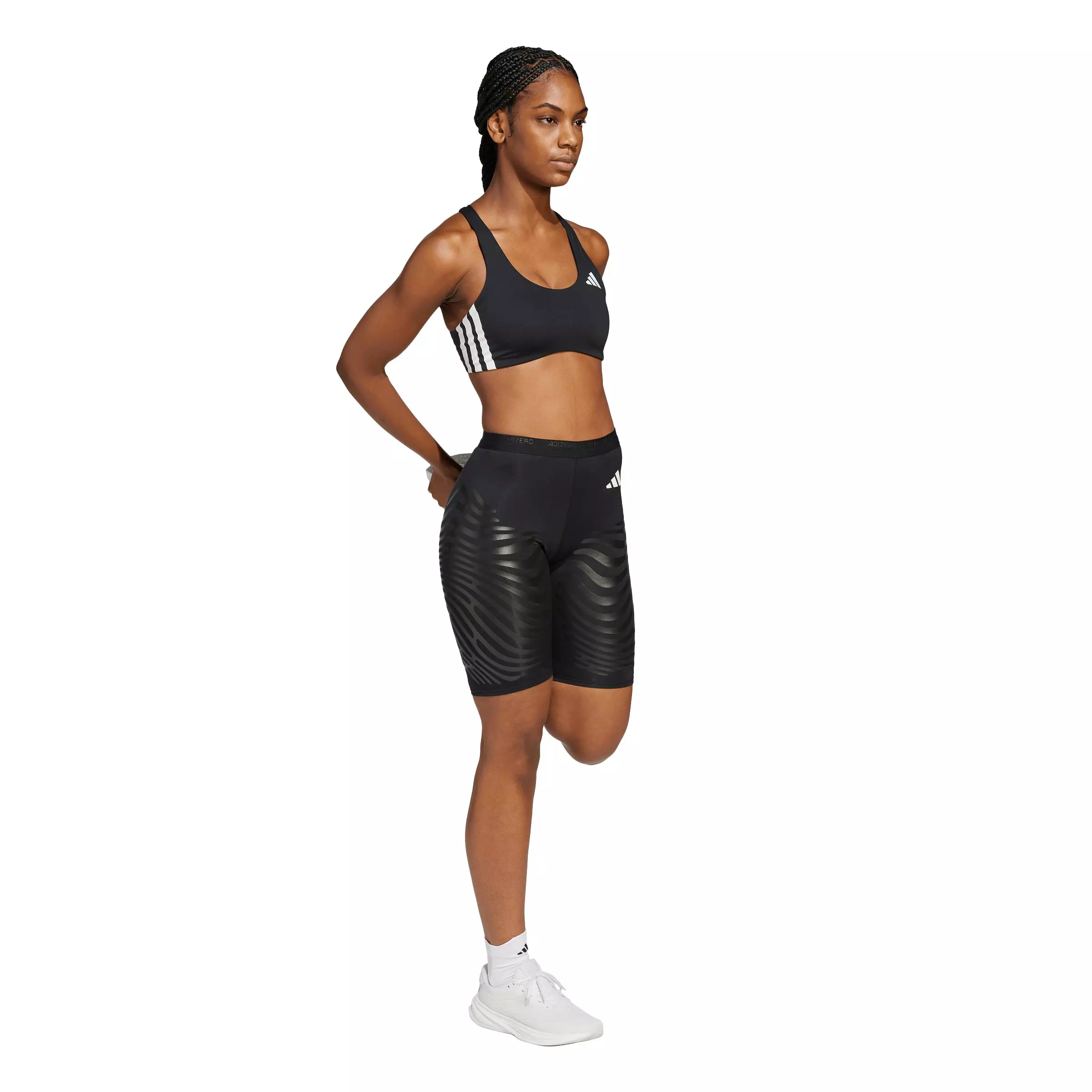 adidas Women's Adizero Control Running Short Leggings-Black - BLACK