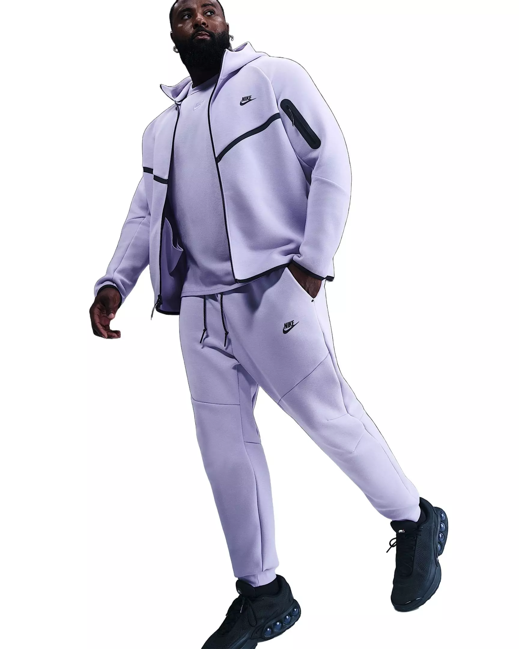 Nike Men's Tech Fleece Tapered Joggers - PURPLE