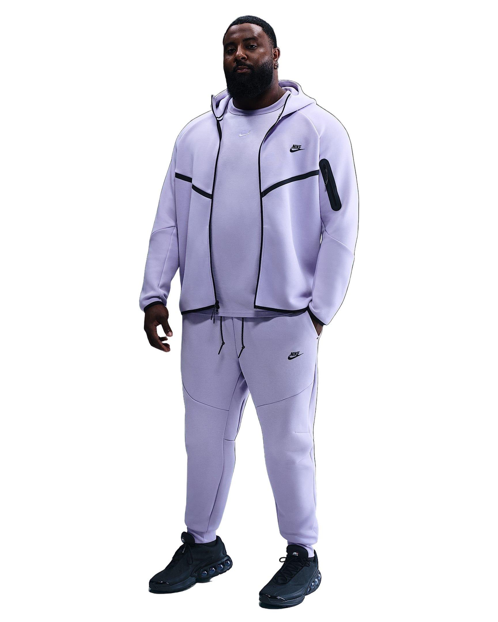 Nike Men's Tech Fleece Tapered Joggers - PURPLE Thumbnail View 4