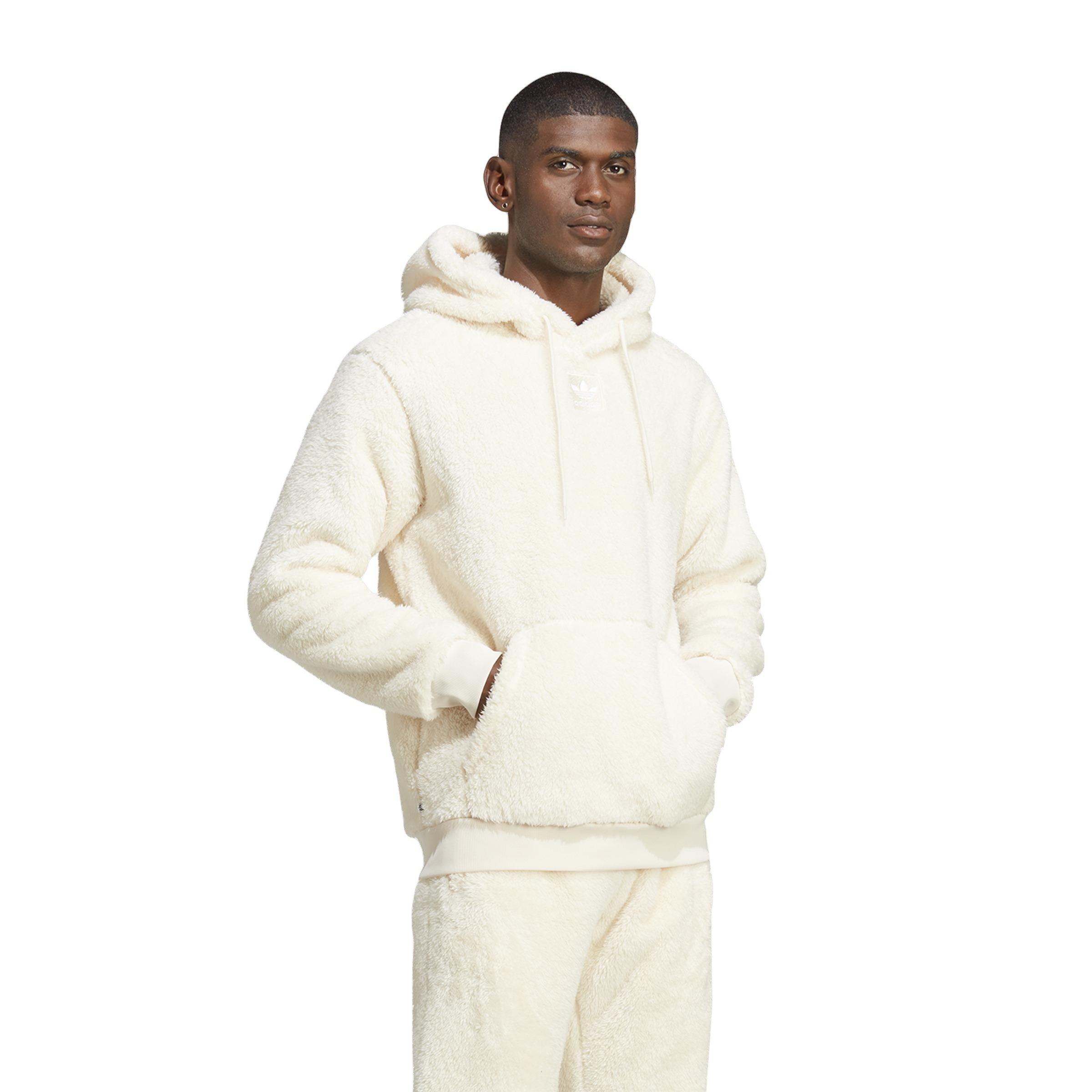 Mens white fluffy hoodie sale