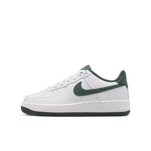 Nike Air Force 1 "White/Oil Green/Vintage Green" Grade School Boys' Shoe
