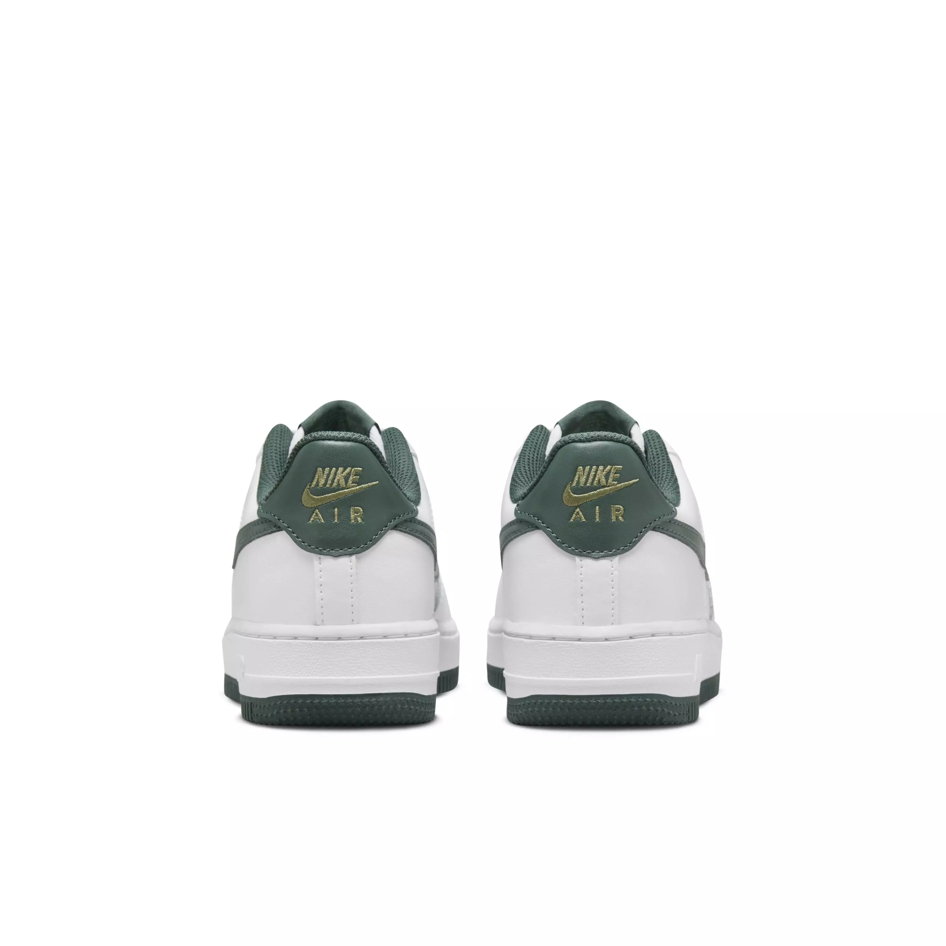 Nike Air Force 1 "White/Oil Green/Vintage Green" Grade School Boys' Shoe - WHITE/GREEN/GREEN