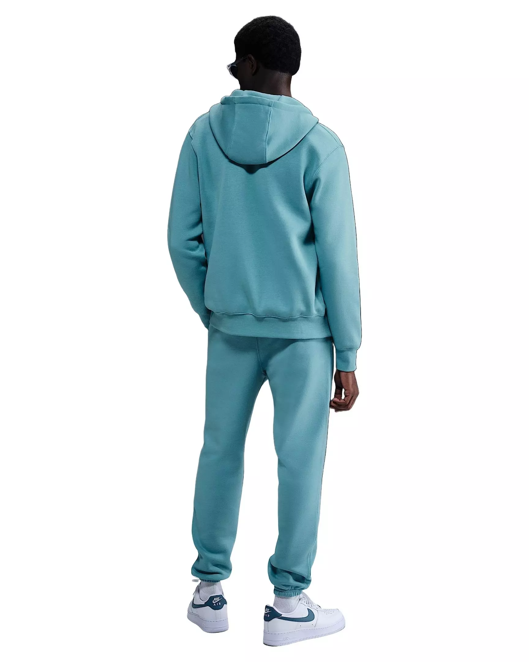 Nike Men's Club Cuffed Brushed Fleece Pants -Turquoise - TURQUOISE 