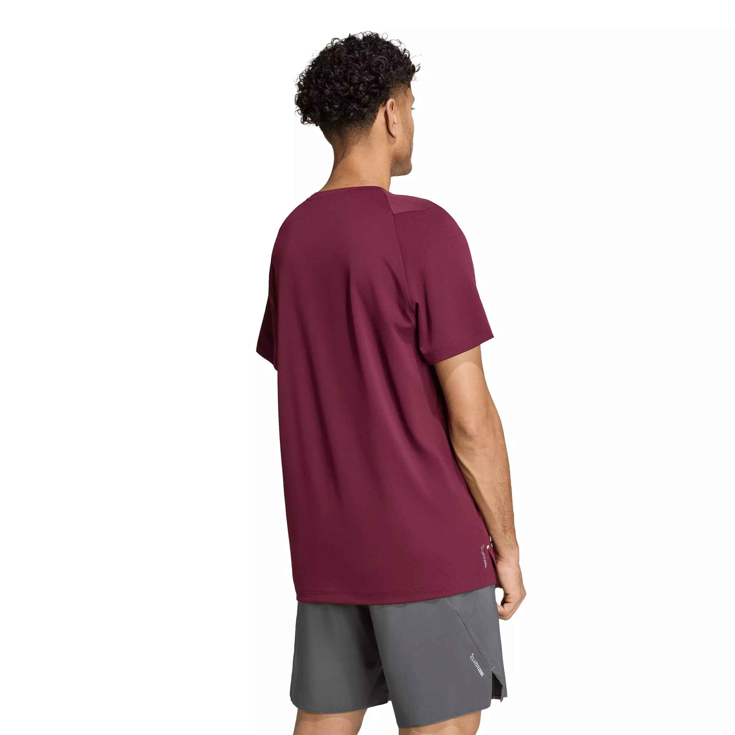 adidas Men's ADI365 Running Climacool Iconic T-Shirt - Maroon - MAROON