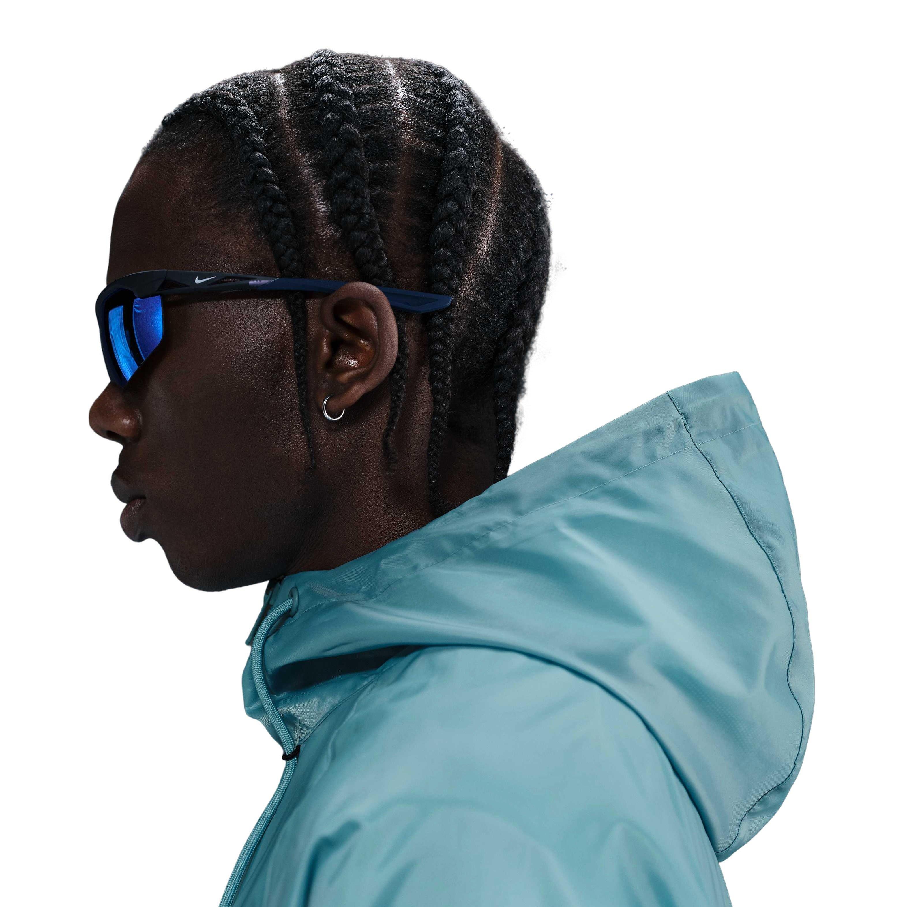 Nike Men's Woven Land WR Hooded Jacket -Blue - BLUE Thumbnail View 4