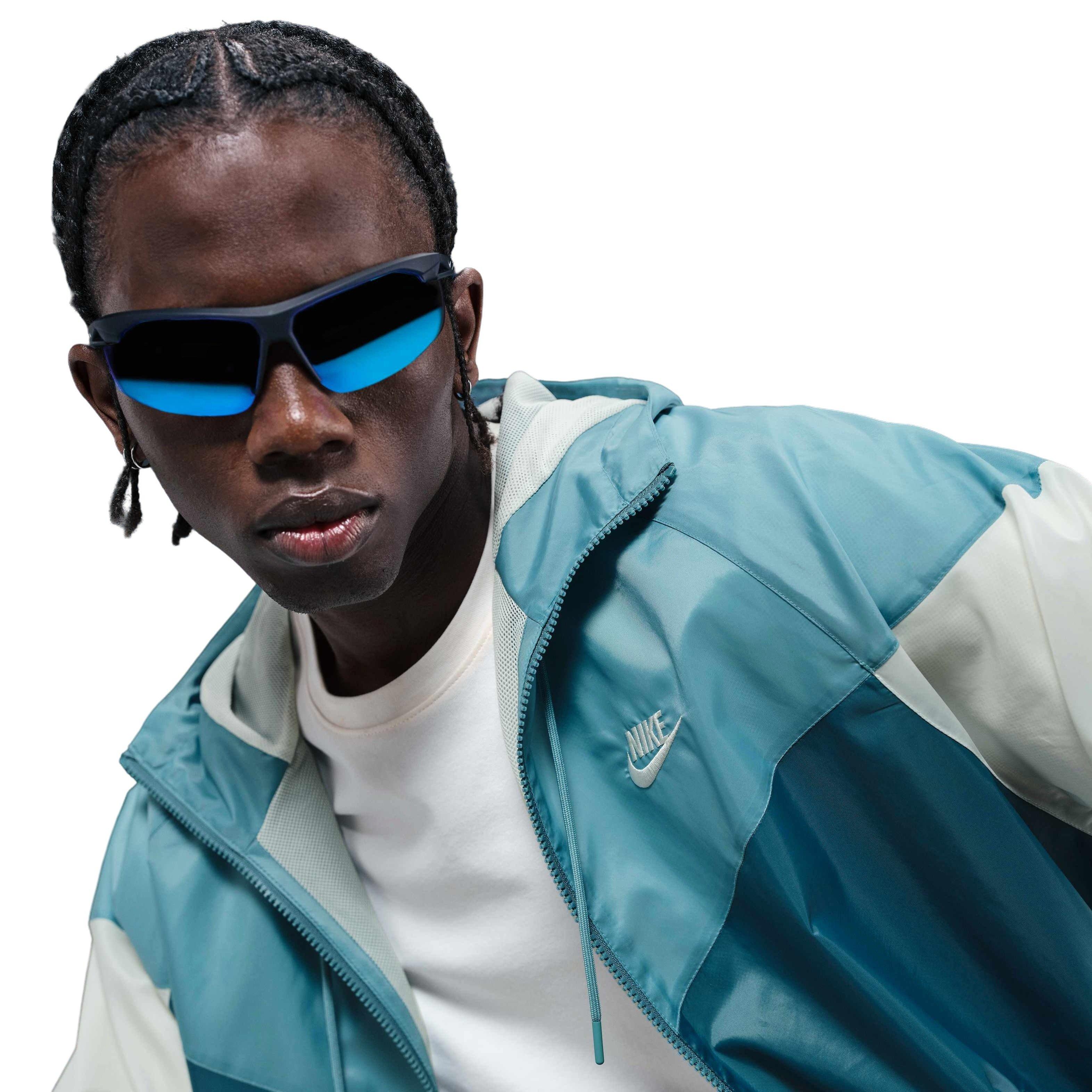 Nike Men's Woven Land WR Hooded Jacket -Blue - BLUE Thumbnail View 5