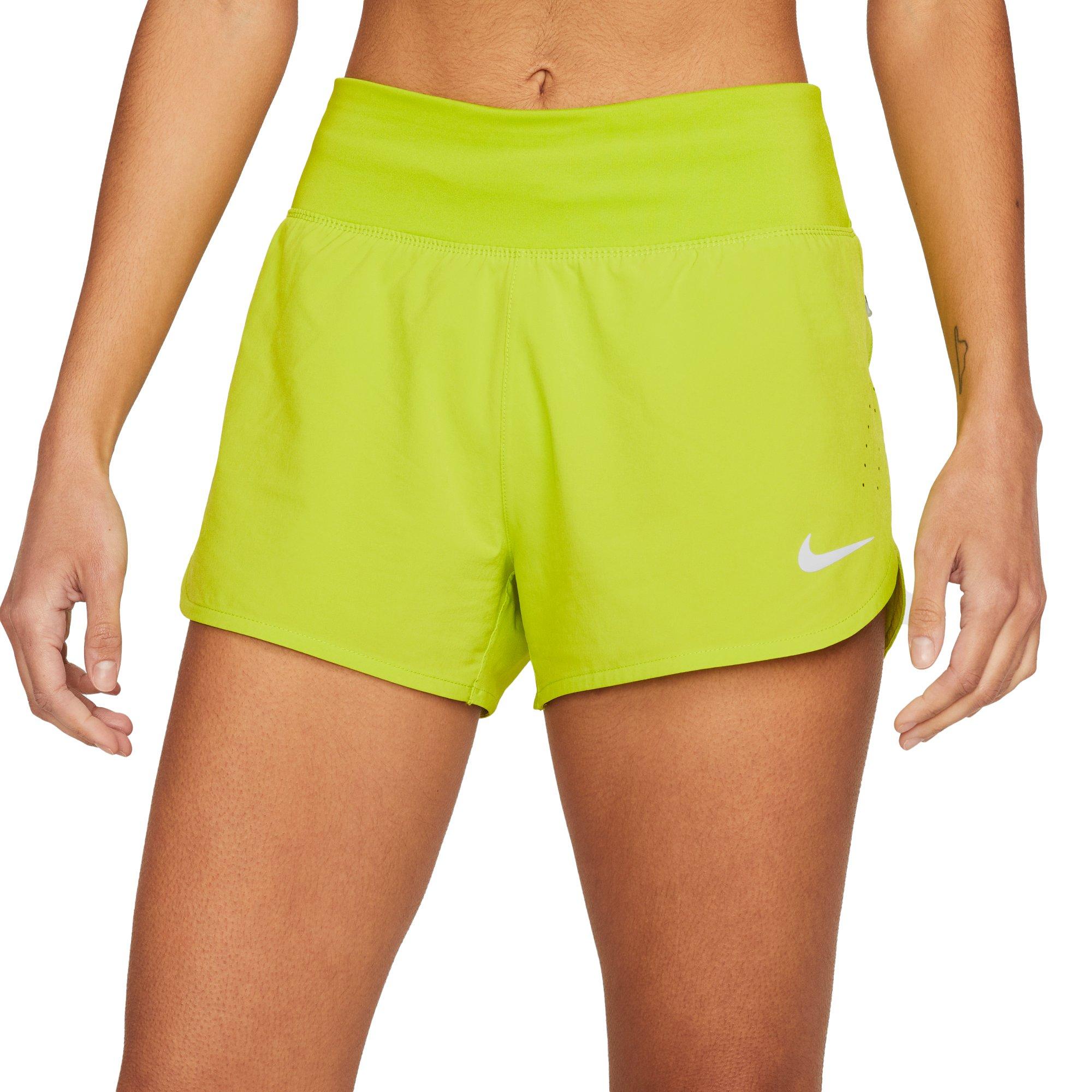 Nike Women's Eclipse 3" Running Shorts - GREEN Thumbnail View 1