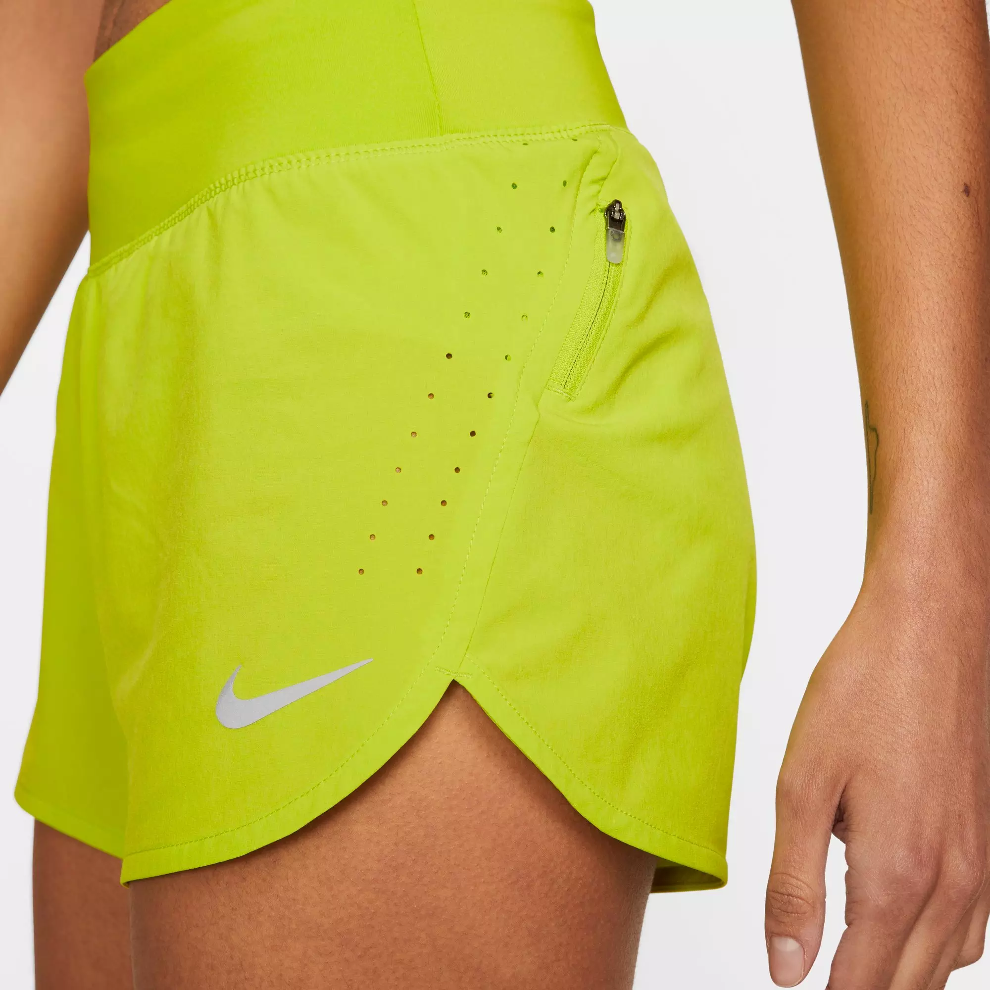Nike Women's Eclipse 3" Running Shorts - GREEN