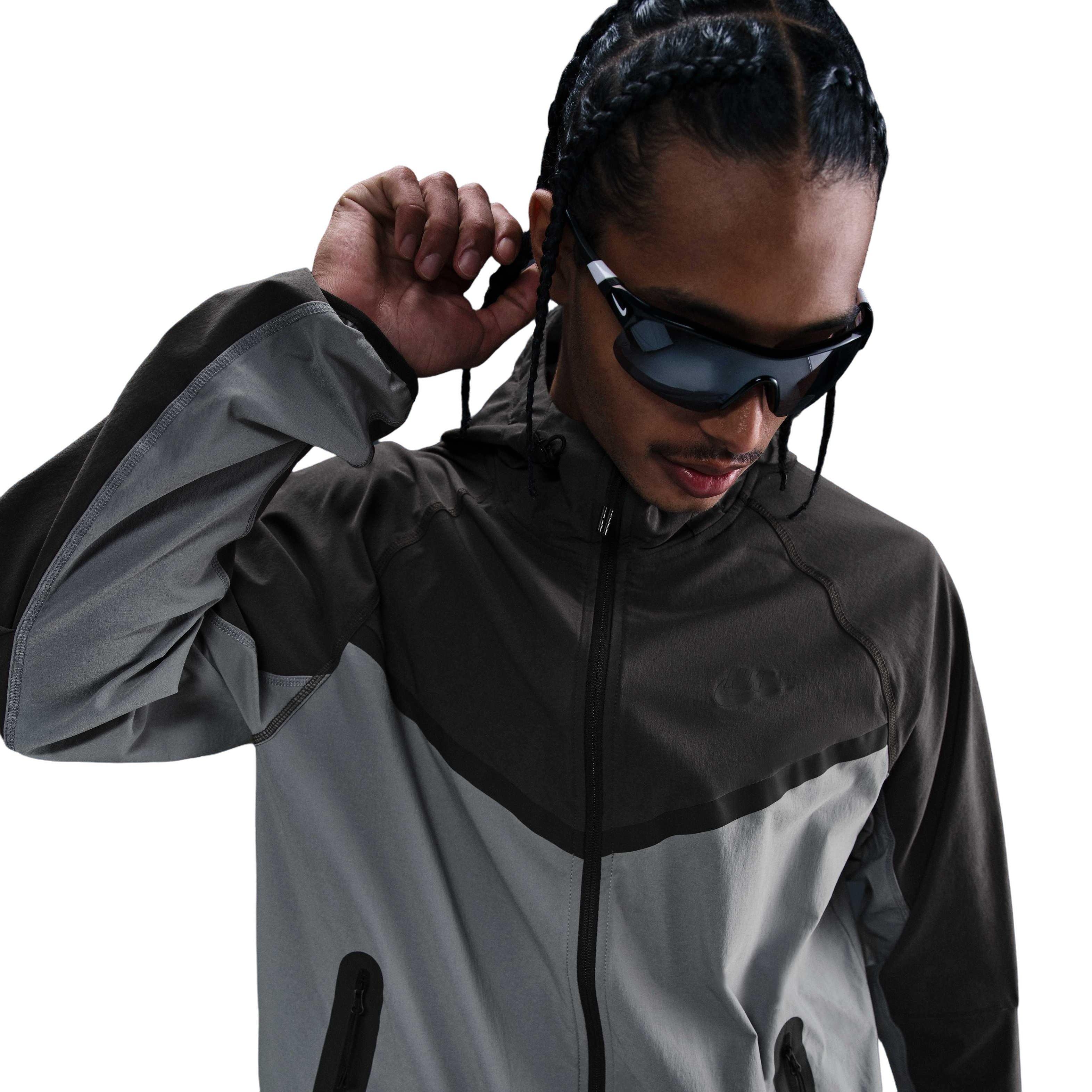 Nike Men's Tech Woven WR Full-Zip Jacket - GREY Thumbnail View 3