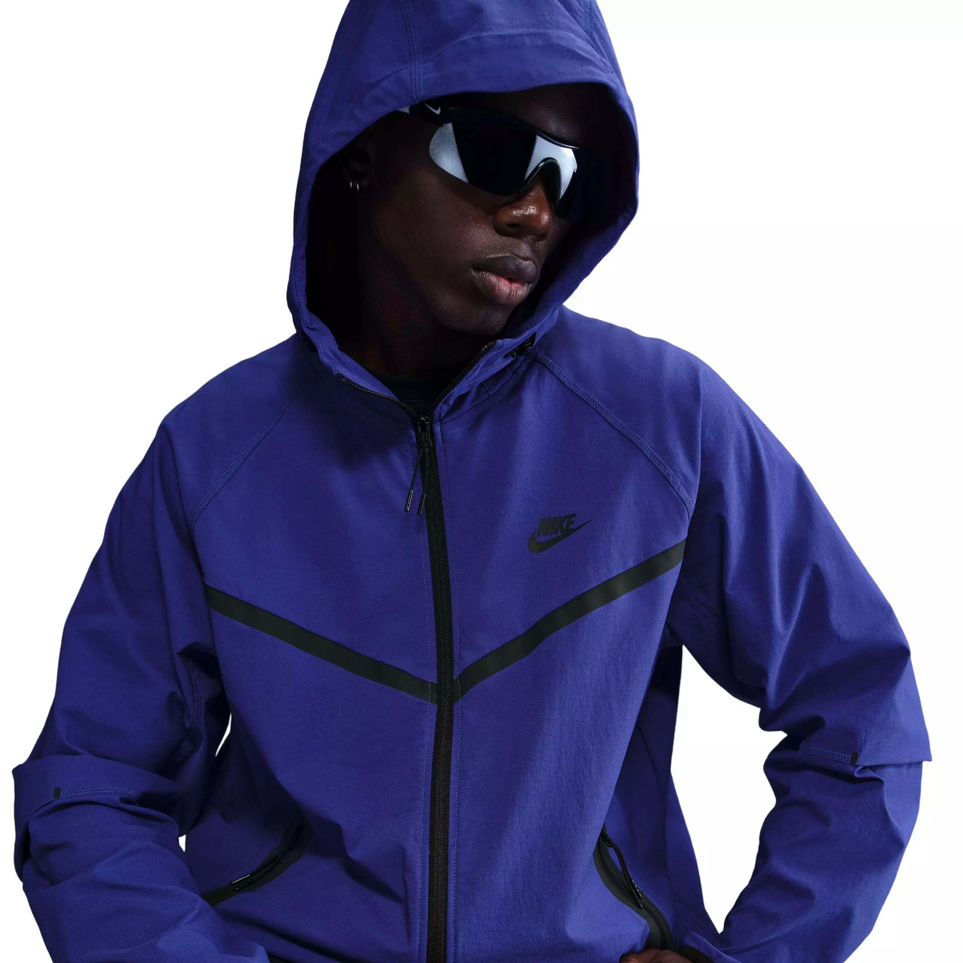 Nike Men's Tech Woven WR Full-Zip Jacket - DK PURPLE