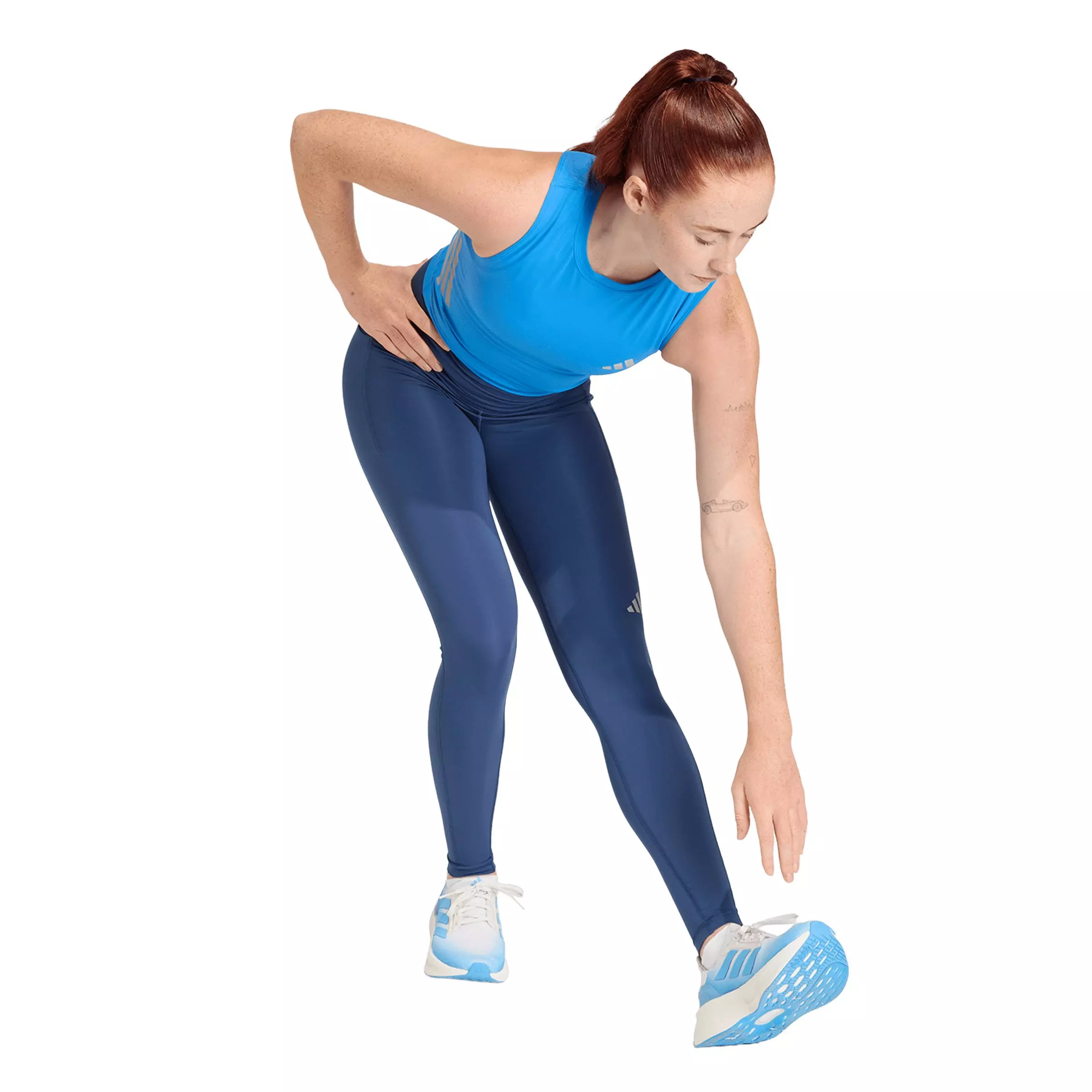 adidas Women's ADI365 Climacool Running Full Length Leggings - Navy - NAVY