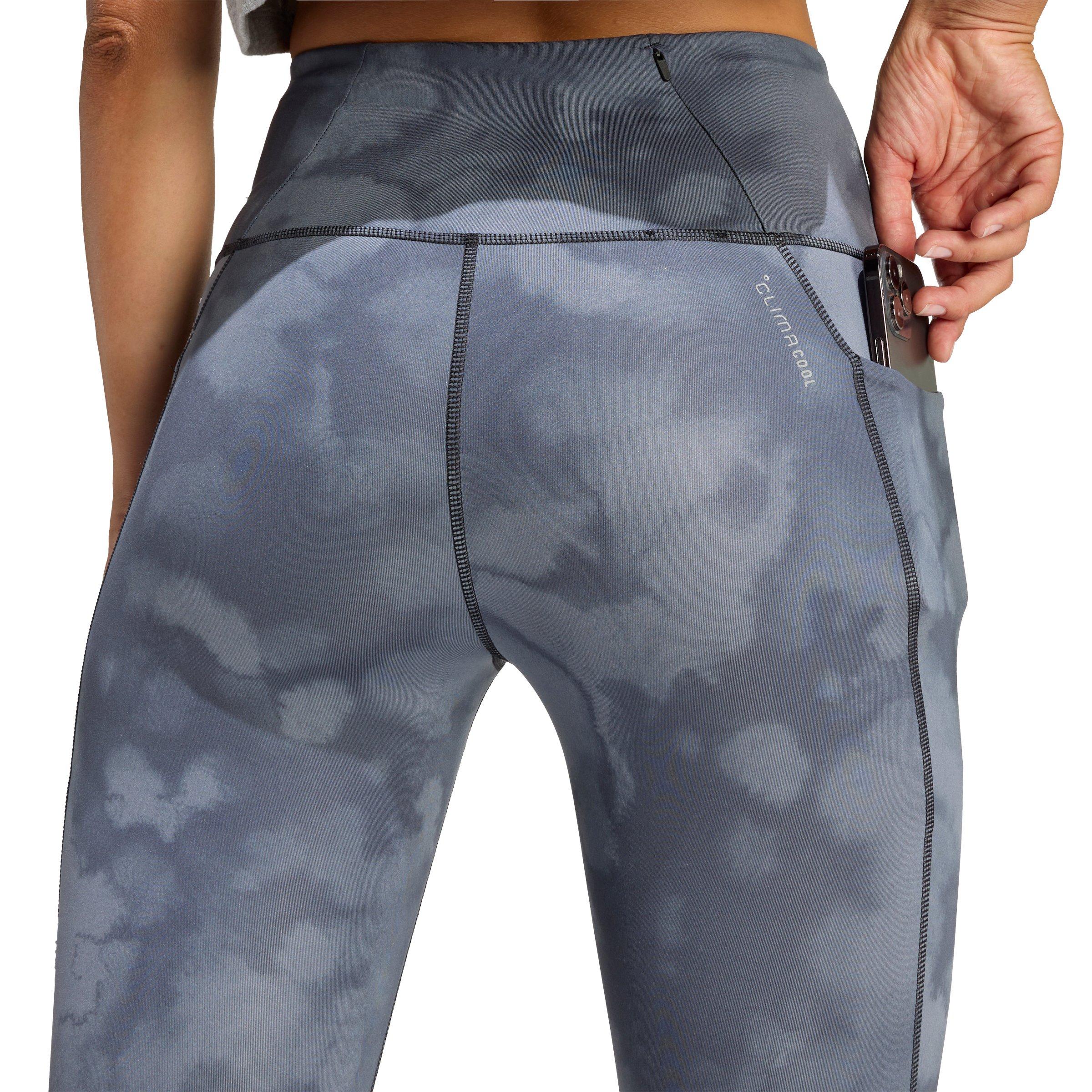 adidas Women's adi365 Climacool All Over Print Running 7/8 Leggings-Black - BLACK Thumbnail View 4