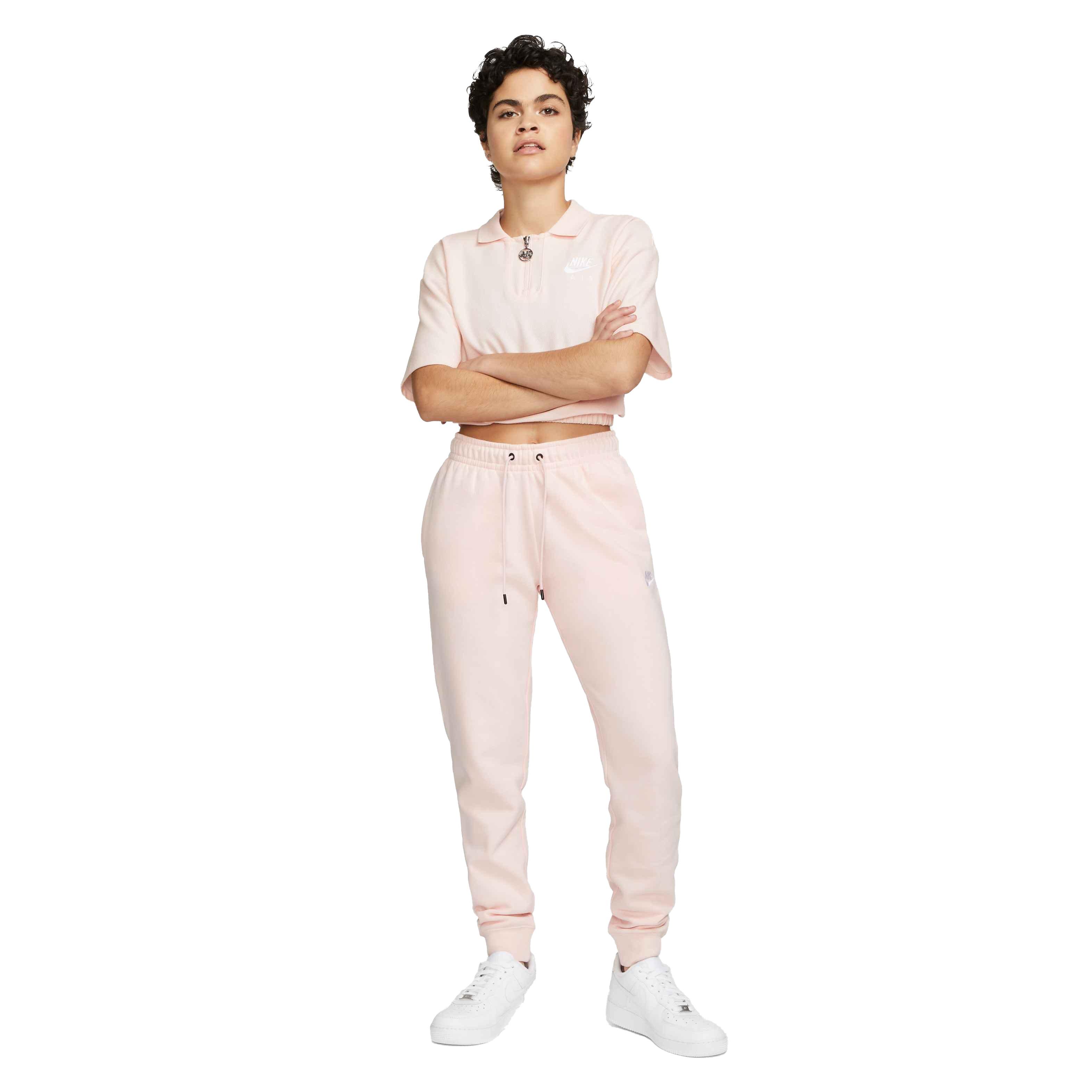 Nike Women's Sportswear Essential MR Fleece Pants-Lt Pink - PINK Thumbnail View 5
