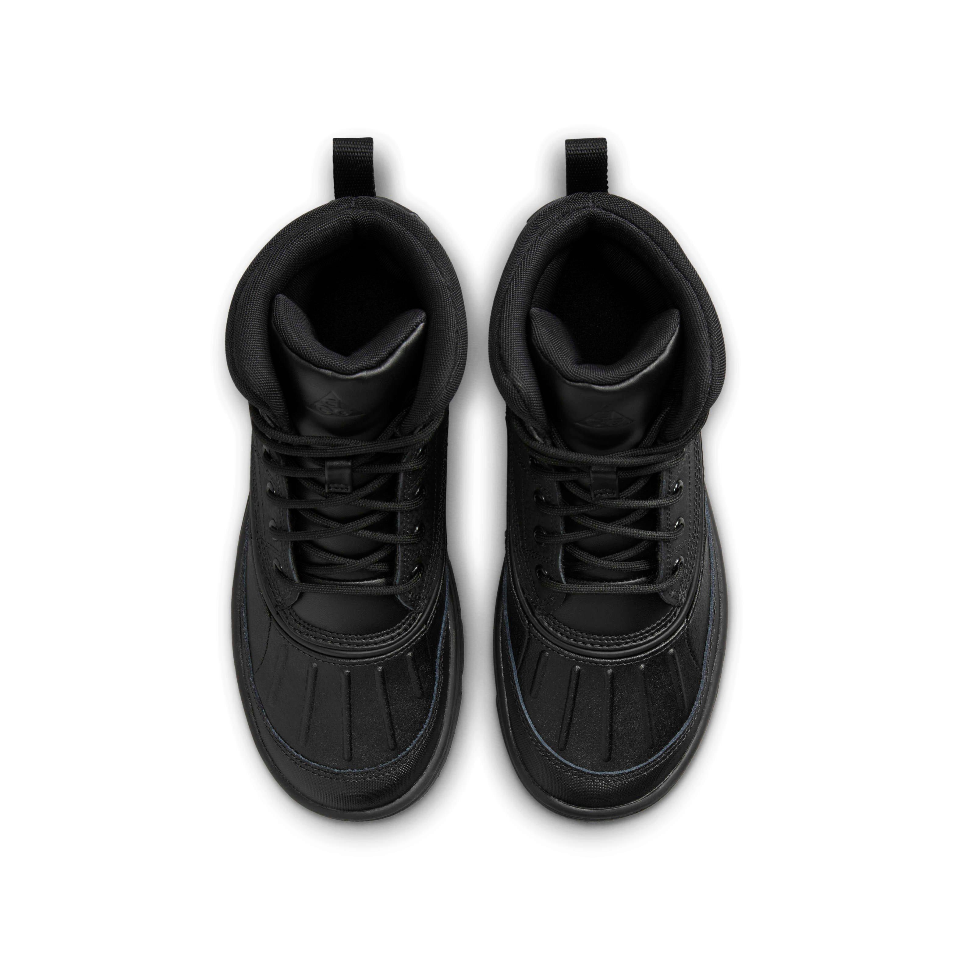 Nike Woodside 2 High "Black/Black/Black" Grade School Boys' Boot - BLACK/BLACK/BLACK Thumbnail View 4