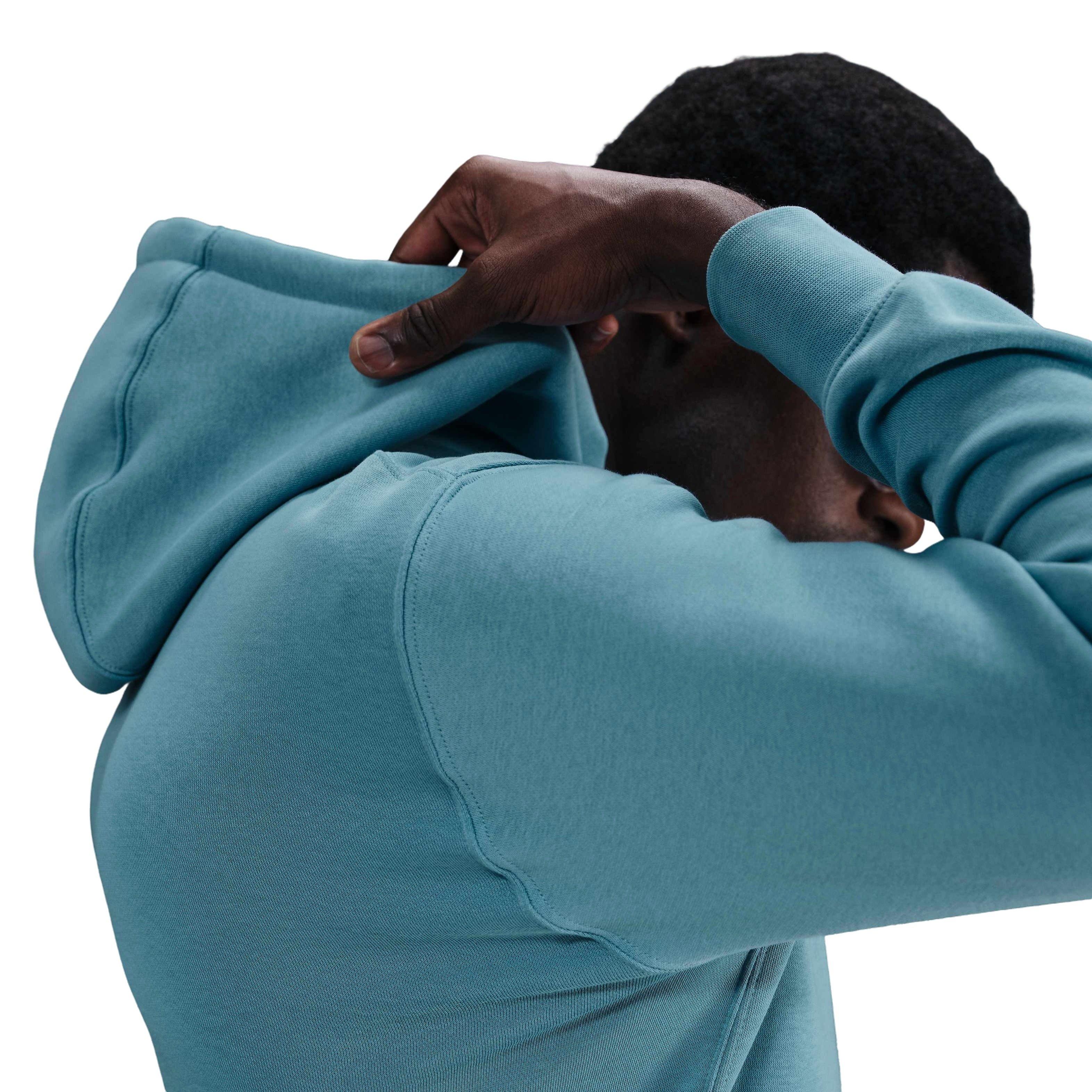 Nike Men's Club Full-Zip Fleece Jacket -Blue - BLUE Thumbnail View 4