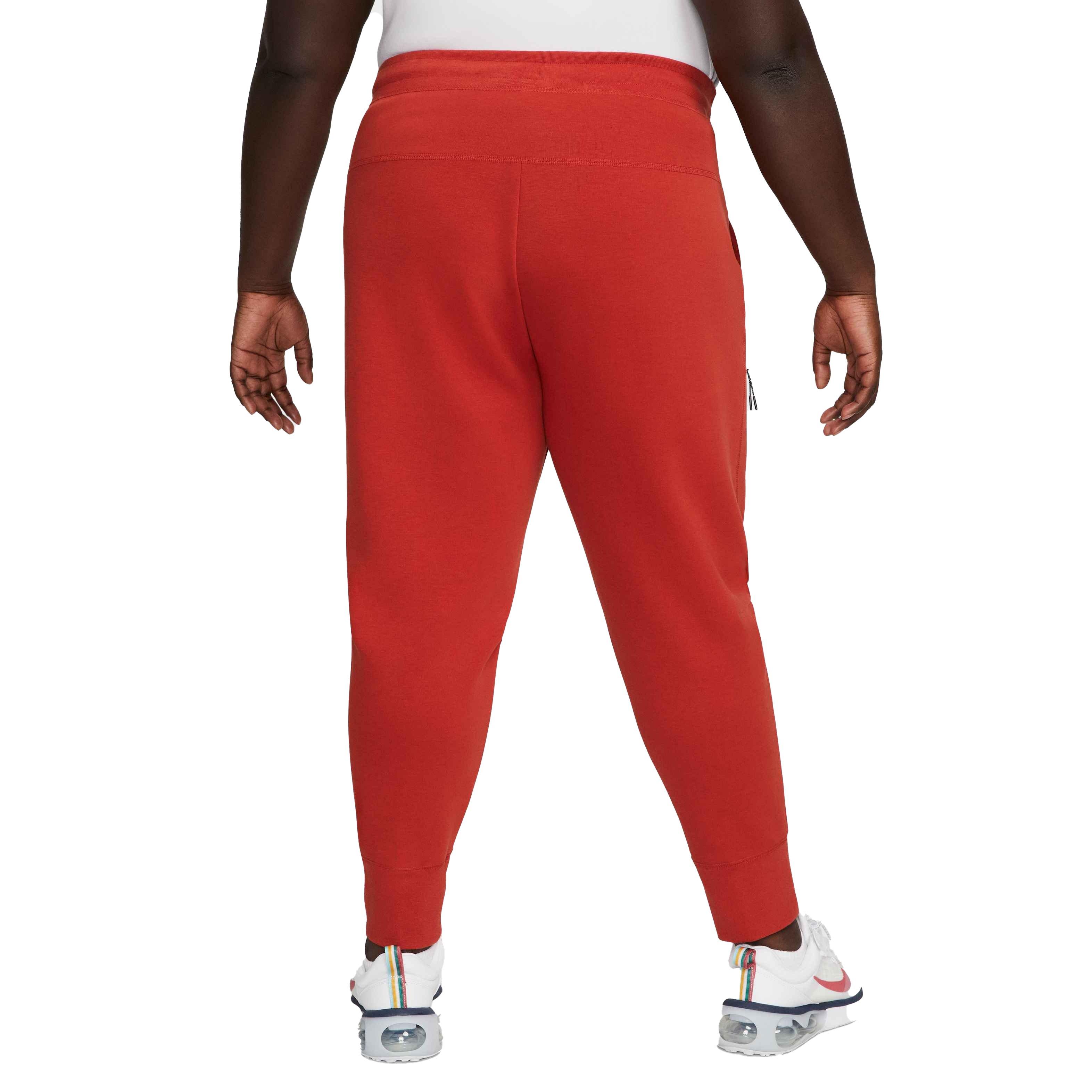 Nike Women's Sportswear Tech Fleece Essential HR Pants - RED Thumbnail View 2