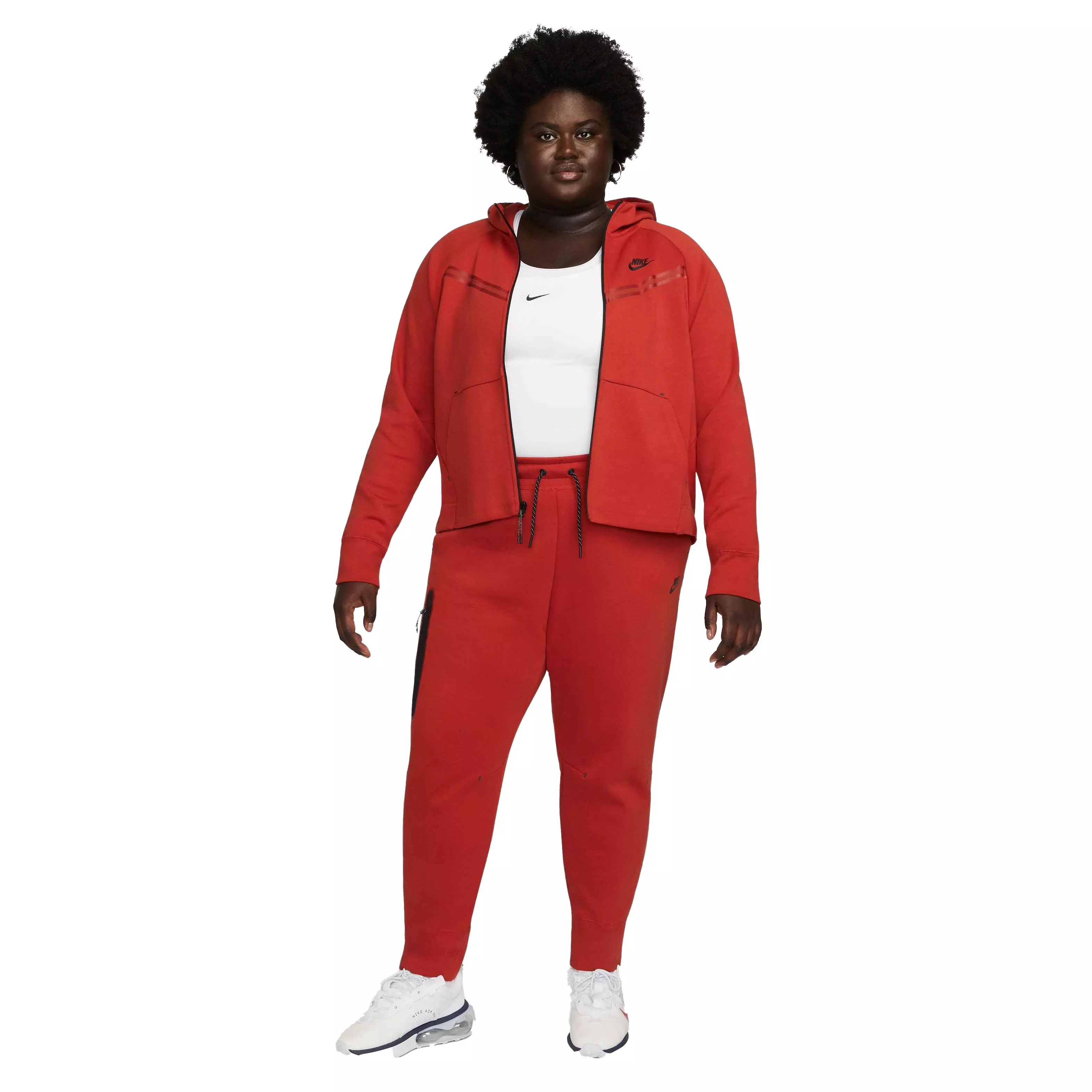 Nike Women's Sportswear Tech Fleece Essential HR Pants - RED