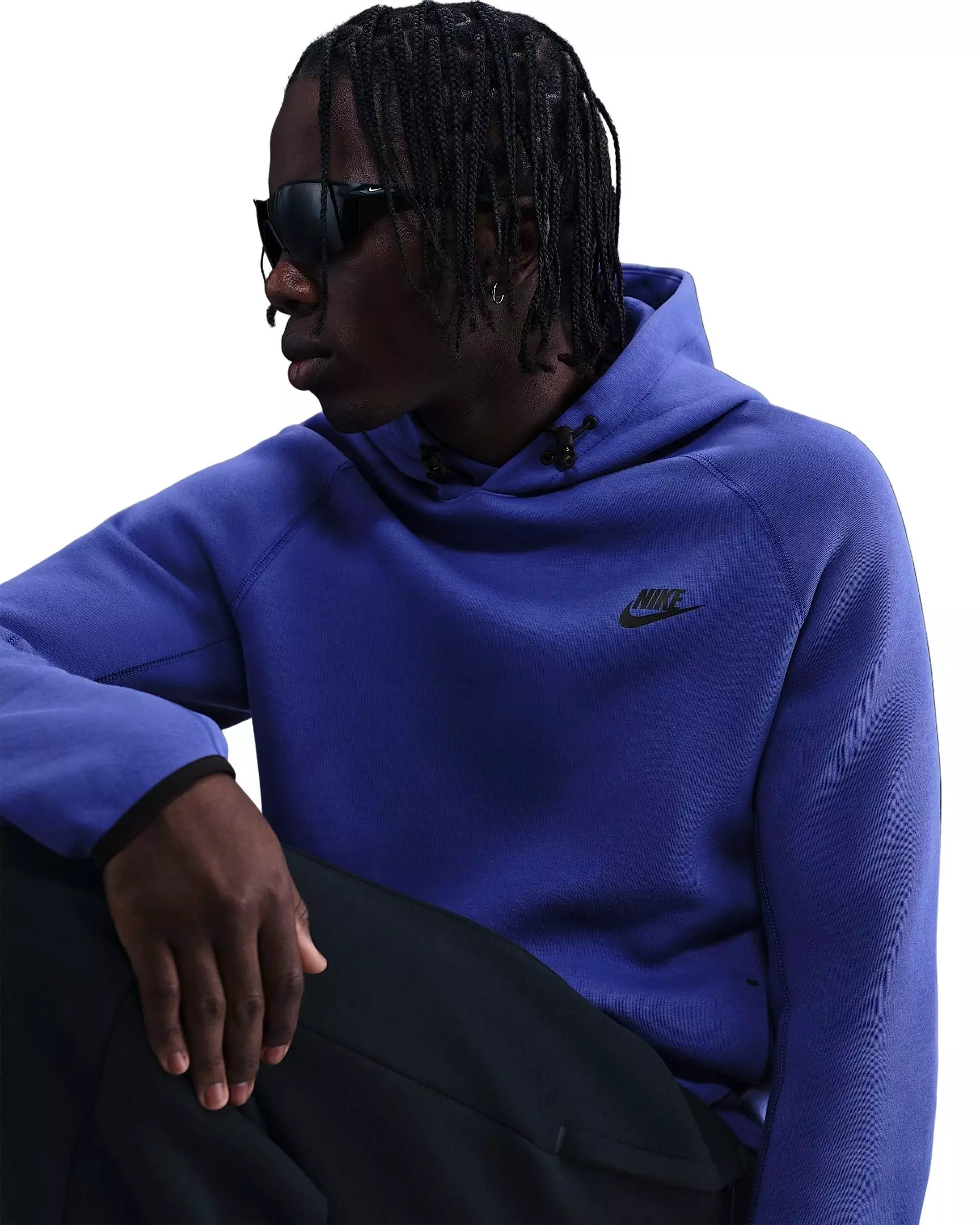 Nike Men's tech Fleece Pullover Hoodie - Purple - PURPLE