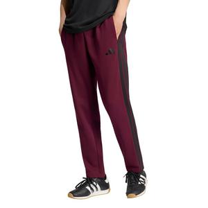 adidas Men's Essentials 3-Stripes Open Hem Fleece Joggers - Maroon - MAROON