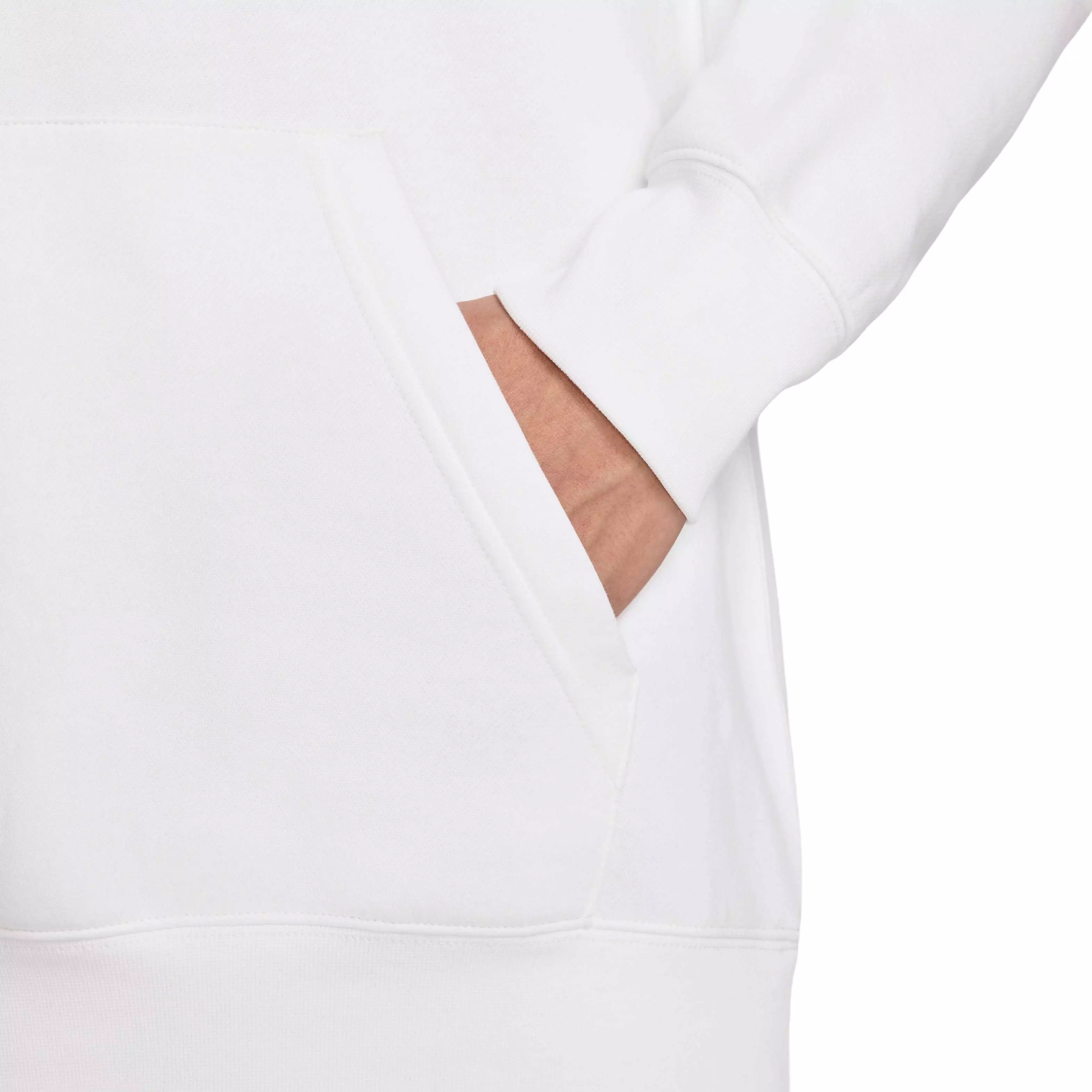 Nike Men's Club Pullover Fleece Hoodie - WHITE