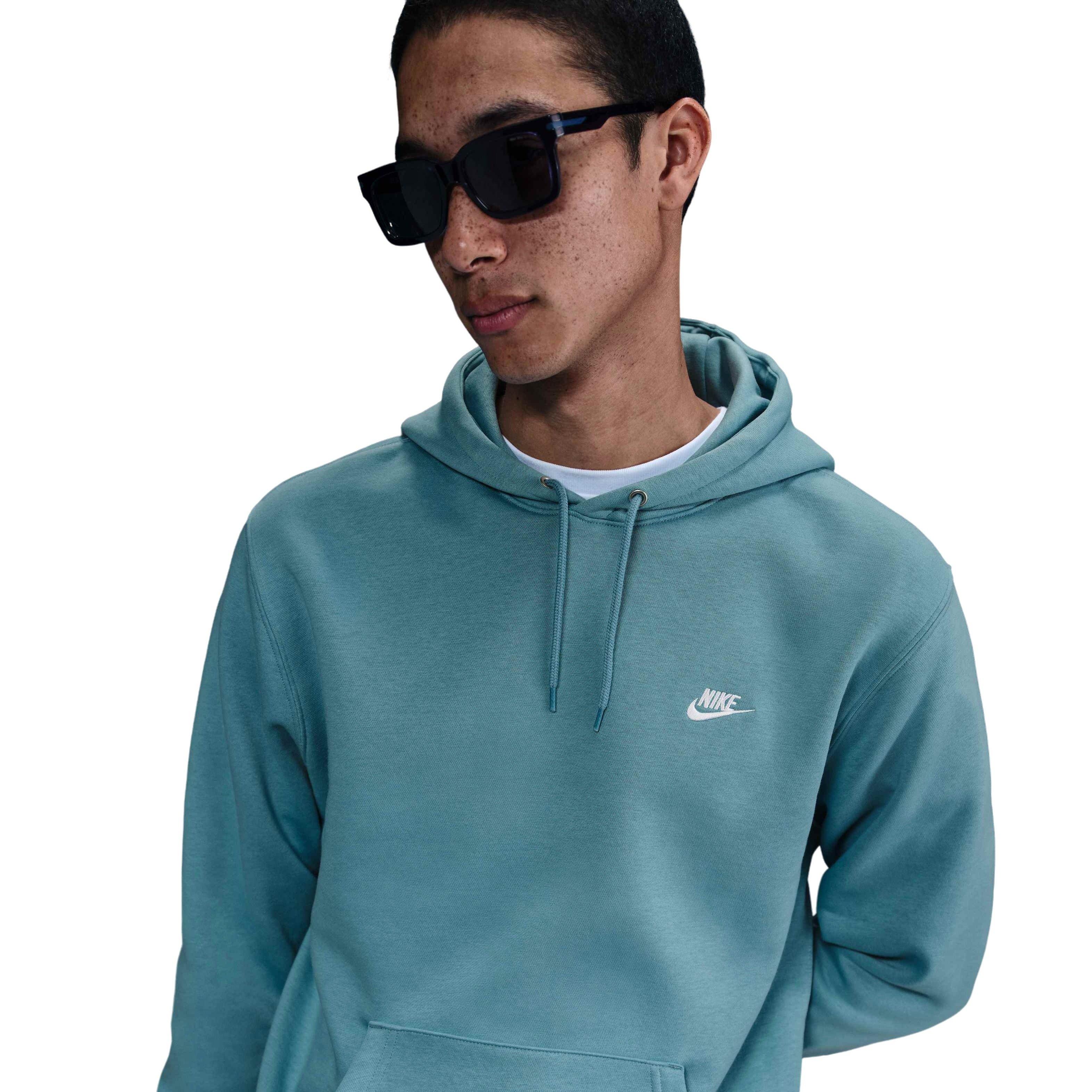 Nike Men's Club Pullover Fleece Hoodie - TURQUOISE Thumbnail View 1