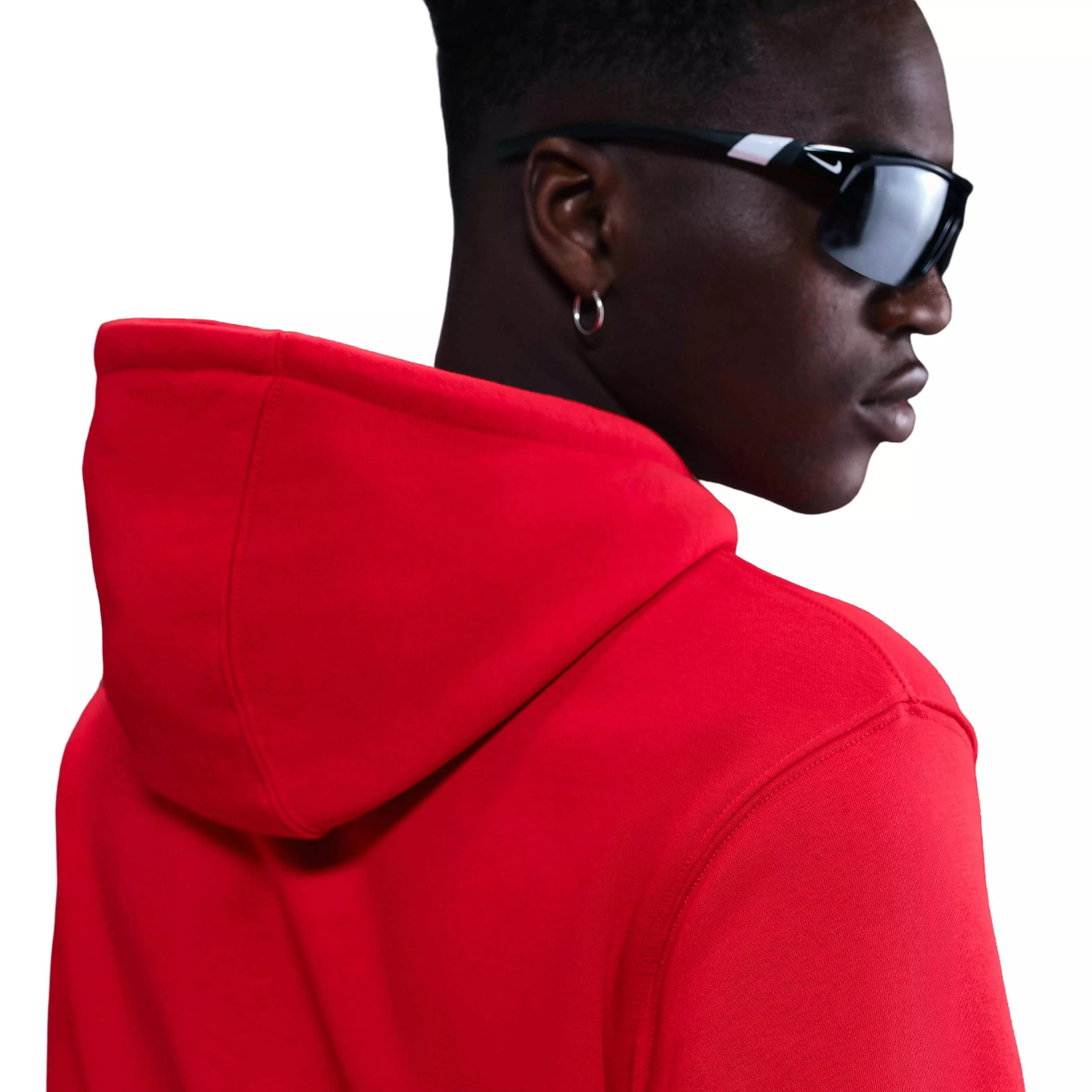 Nike Men's Club Pullover Fleece Hoodie - RED