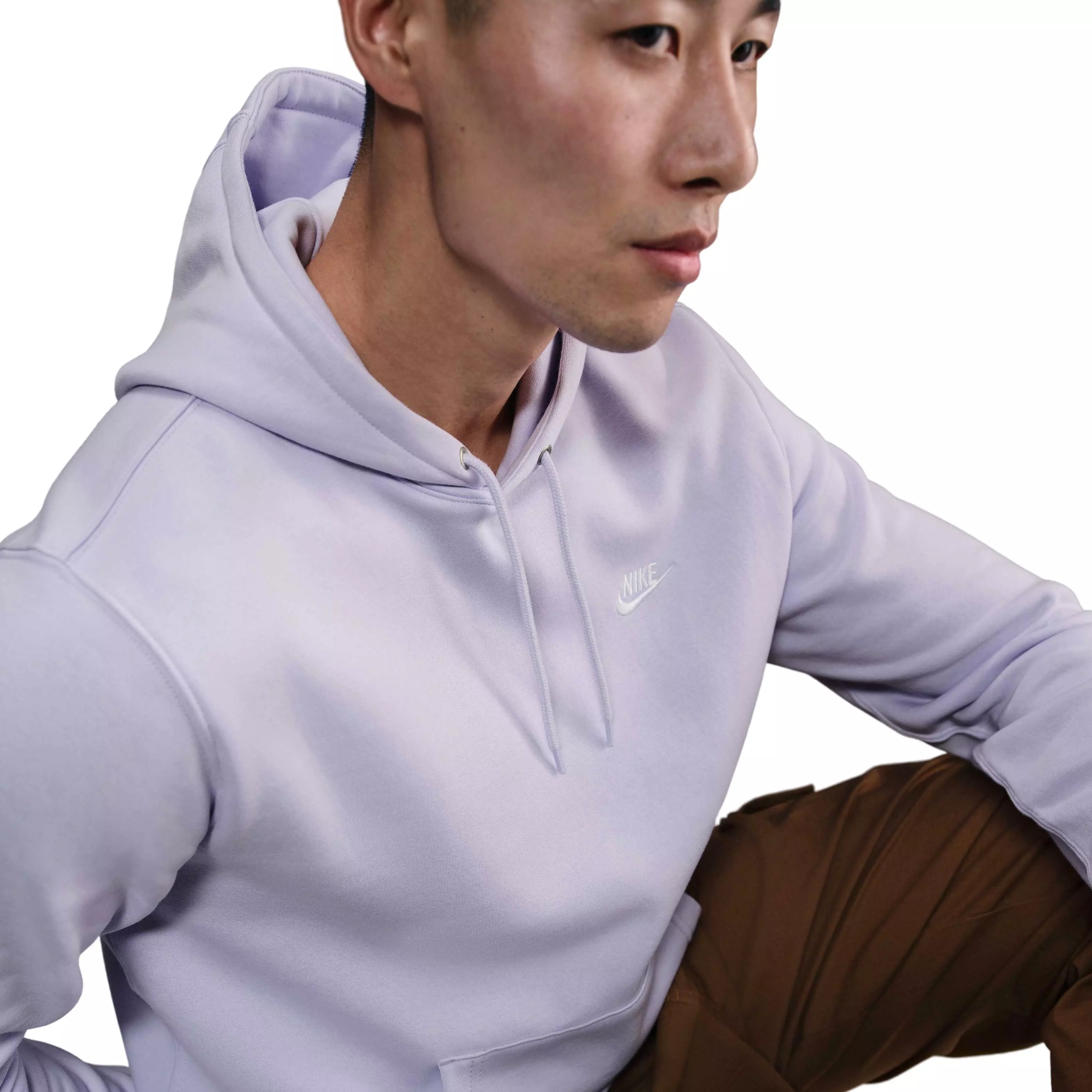 Nike Men's Club Pullover Fleece Hoodie - PURPLE