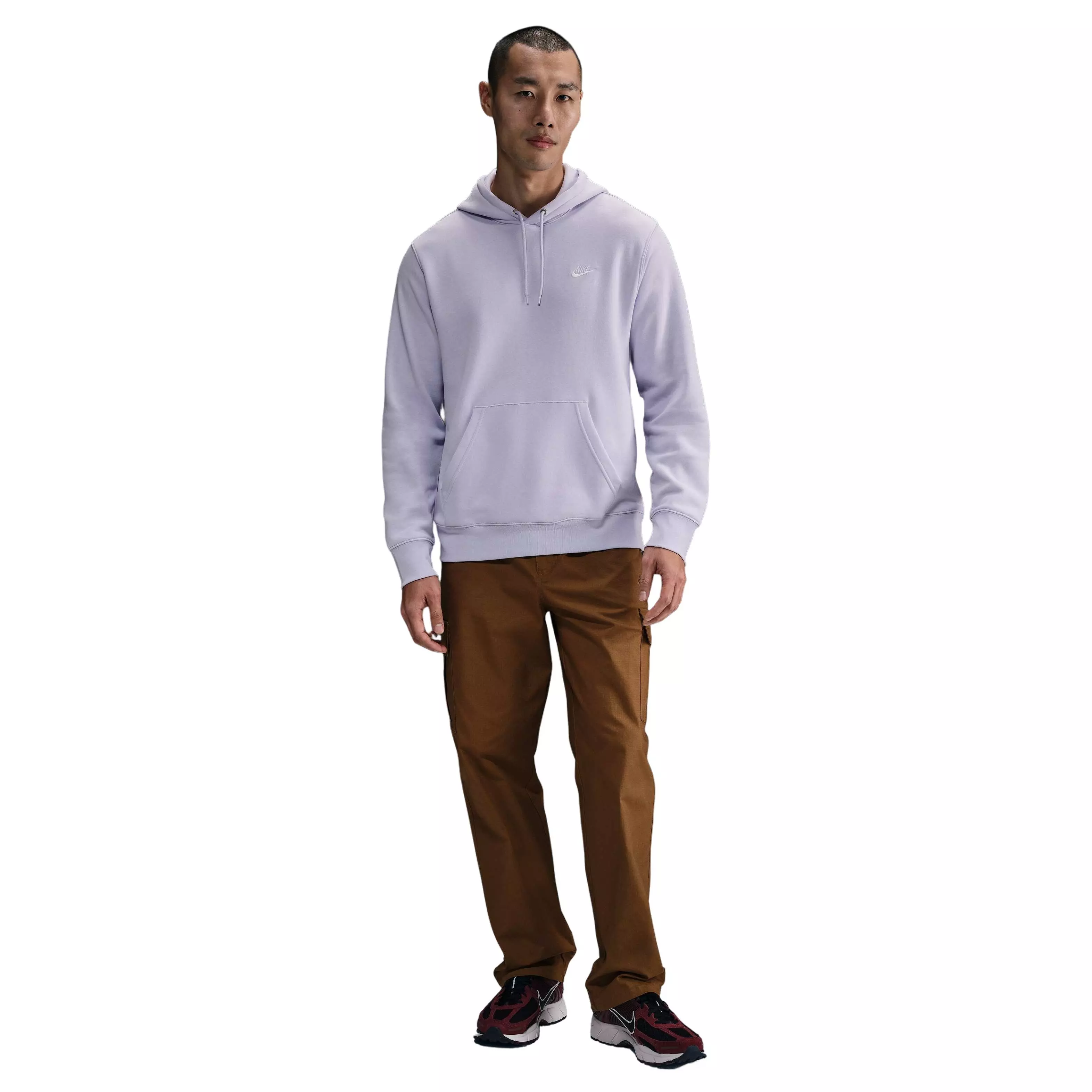 Nike Men's Club Pullover Fleece Hoodie - PURPLE